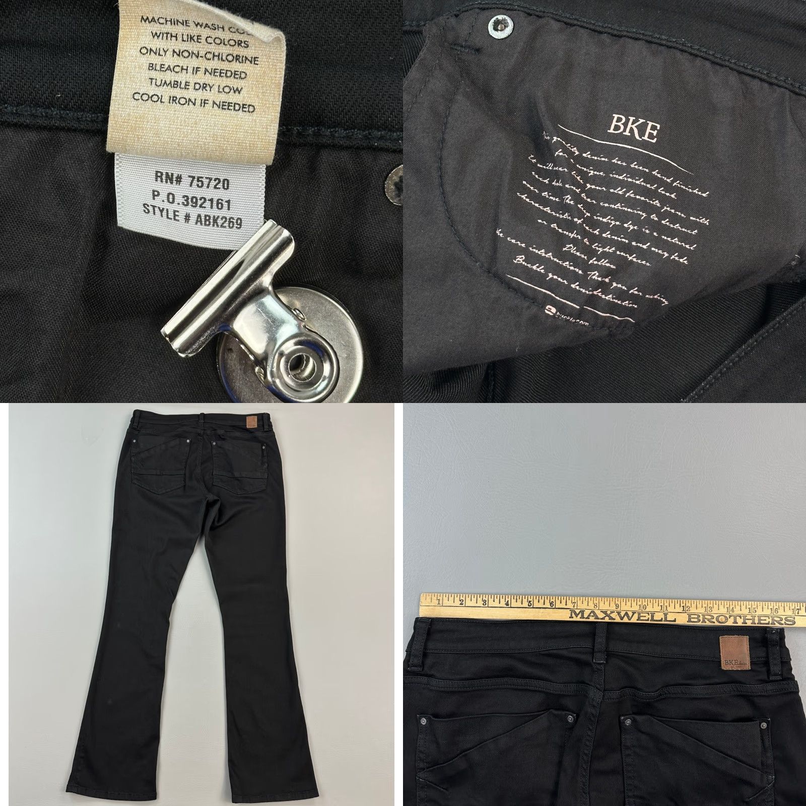 BKE Buckle BKE Payton Jeans Women’s 31 L 33x34 Black Denim Bootcut Stretch Shirt? Size 24" / US 00 / IT 34 - 8 Thumbnail