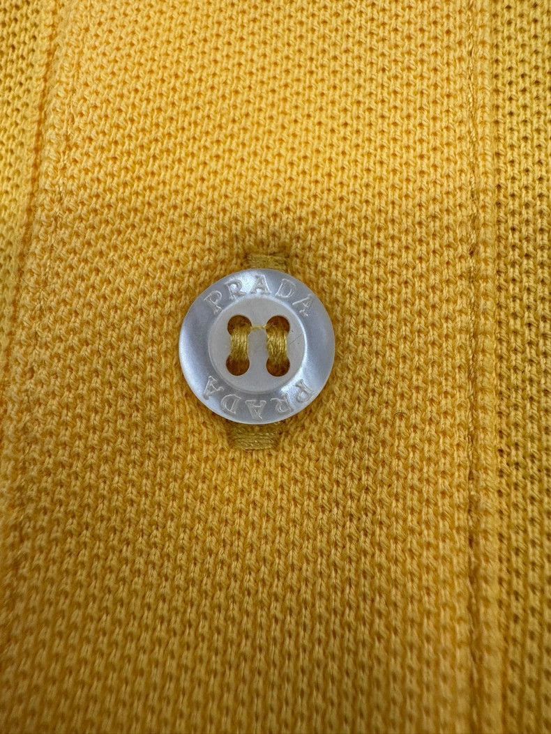Prada Prada Yellow Short Sleeve Logo Polo Shirt -2505 Size US M / EU 48-50 / 2 - 5 Thumbnail