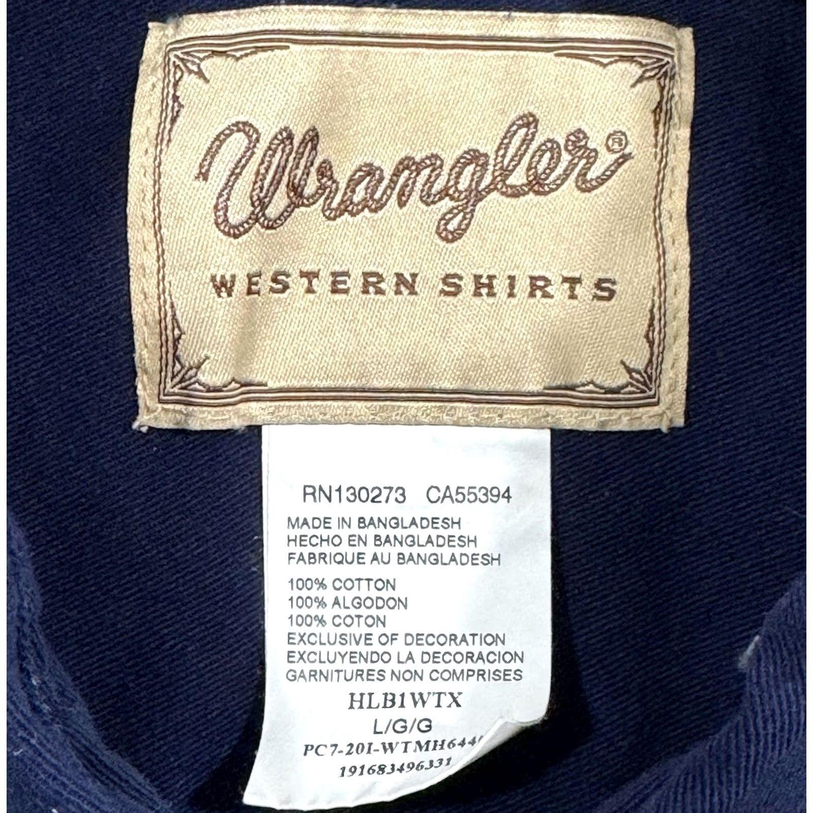 Wrangler Wrangler Texas Lone Star Flag Shirt Men’s L Button-Down Long Sleeve Western Americana Colorblock Embroidered Logo (Regular) Mens Size US L / EU 52-54 / 3 - 3 Thumbnail