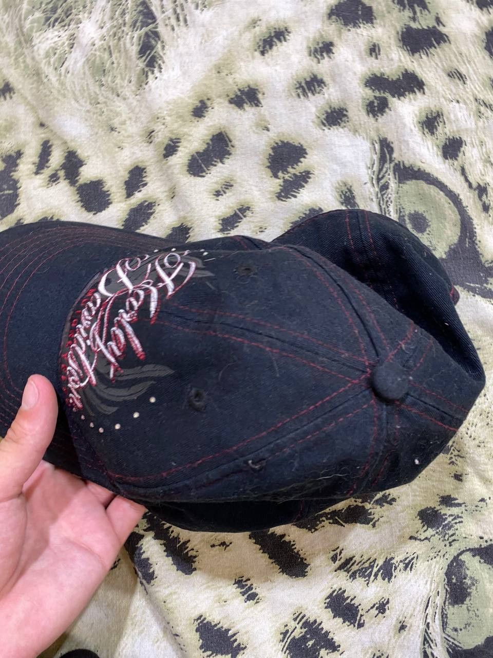 Harley Davidson Hats black Vintage Harley Davidson Cap Y2K streetwear Size ONE SIZE - 9 Thumbnail