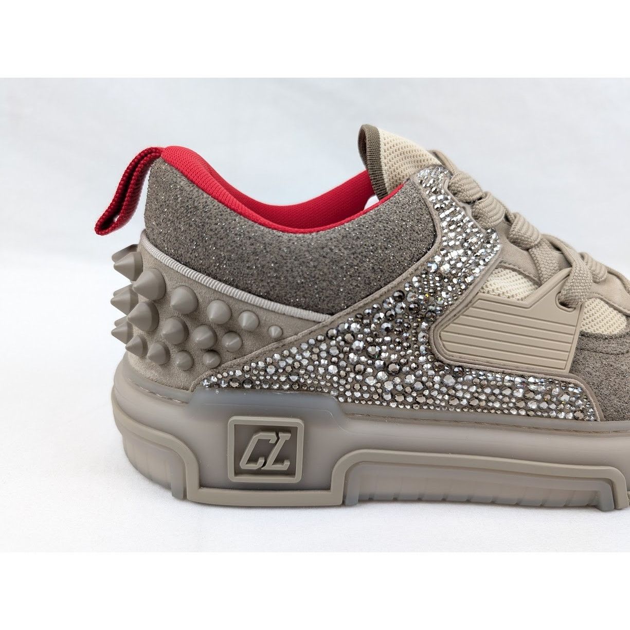 Christian Louboutin o1rshd1 Astro Loubi Strass Flat Sneakers in Saharienne Size US 10 / EU 43 - 4 Thumbnail