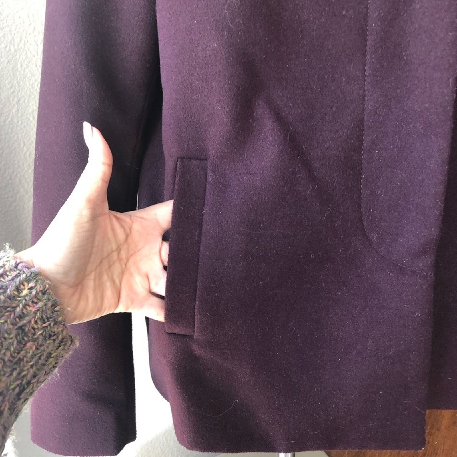 Old Navy Old Navy jacket mock neck semi cropped zip up plum size S Size S / US 4 / IT 40 - 3 Thumbnail