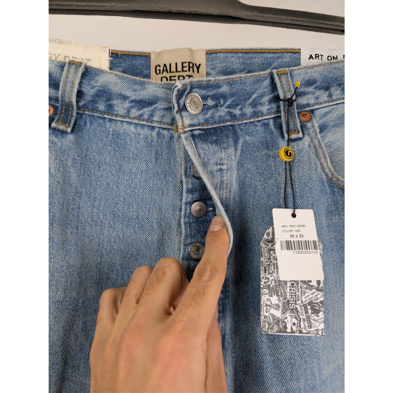 Gallery Dept. o1rshd1 5001 denim jeans in Blue 35 x 33 Size US 35 - 8 Thumbnail