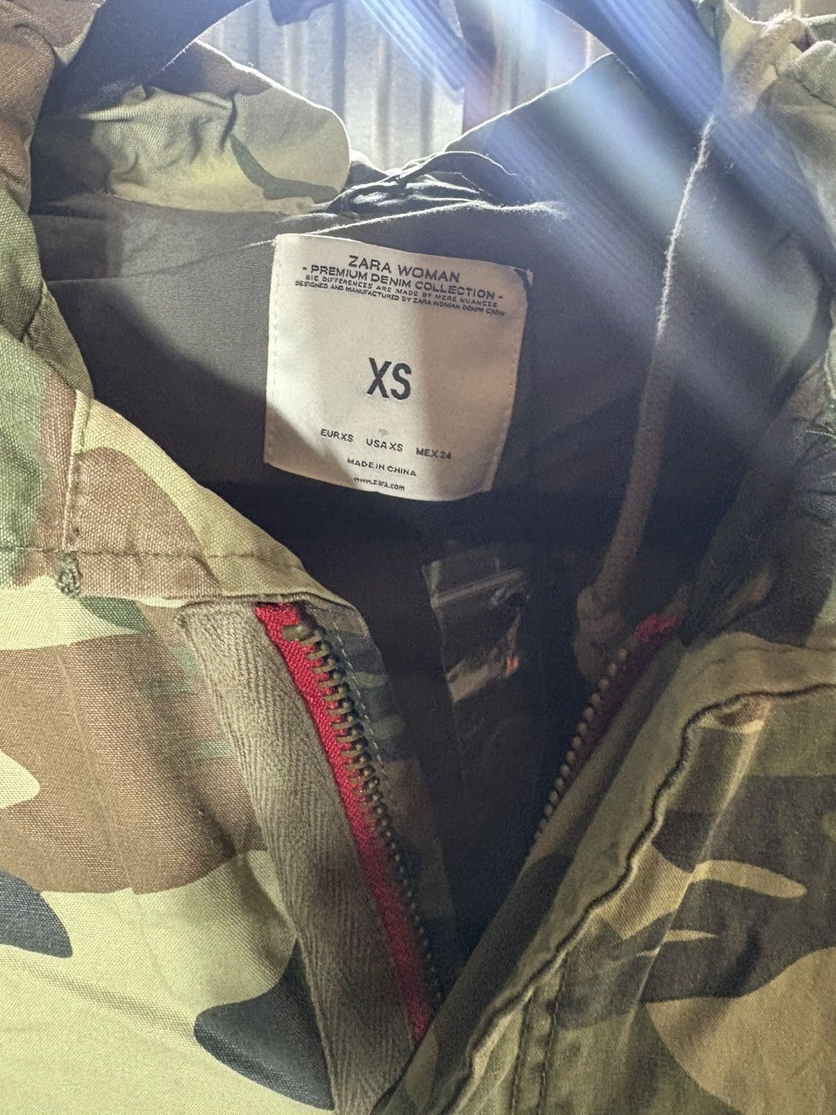 Zara Zara woman size xs Green and brown camo jacket Size XS / US 0-2 / IT 36-38 - 10 Thumbnail