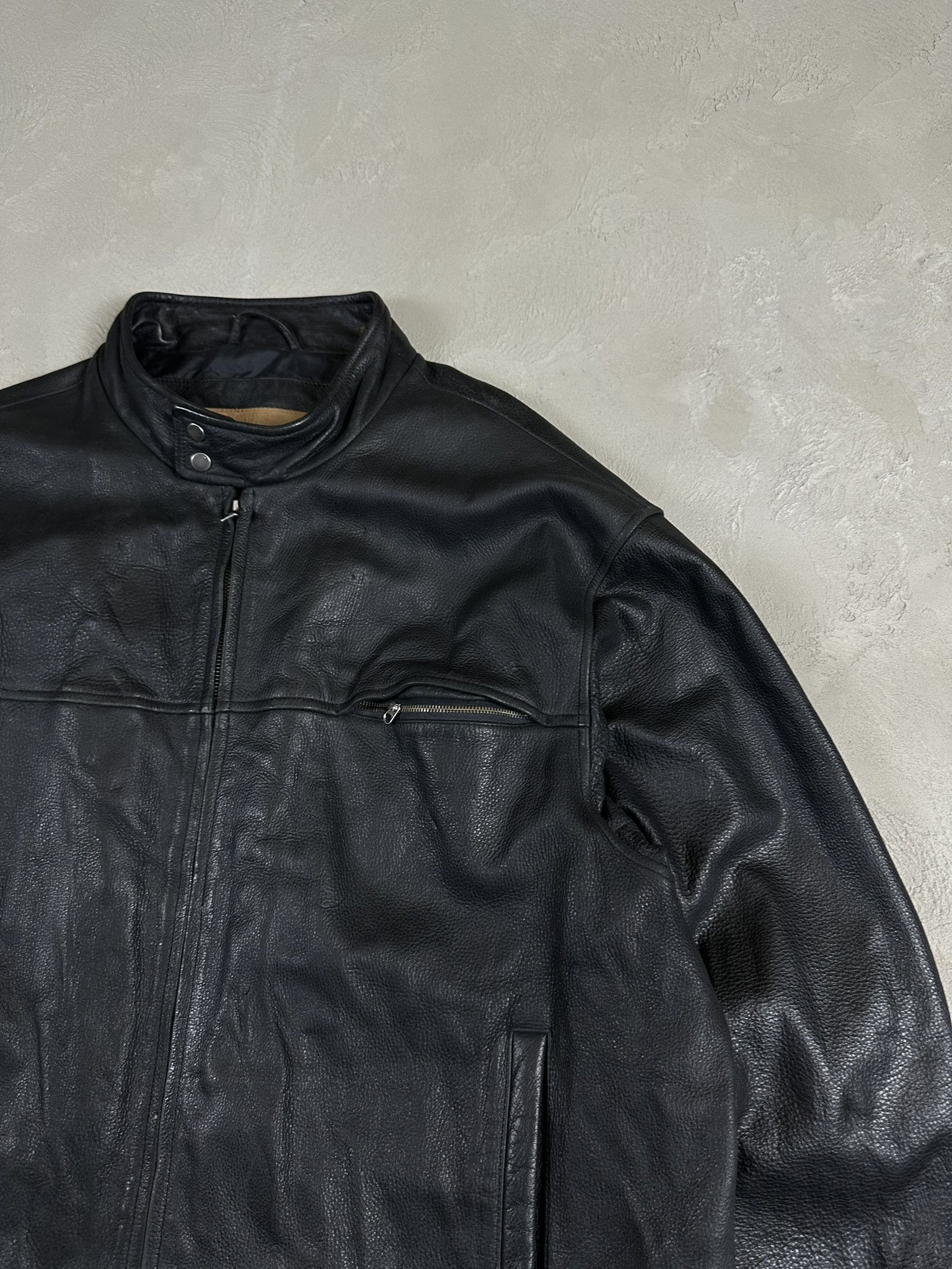 Timberland 00s Vintage Timberland Real Leather Boxy Bomber Jacket Size US XXL / EU 58 / 5 - 7 Thumbnail