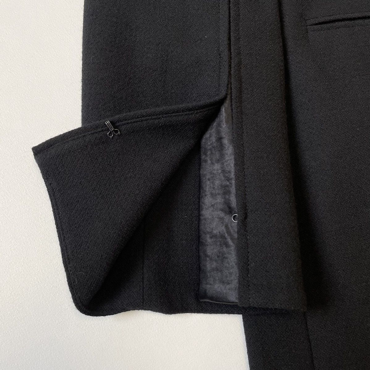 Ann Demeulemeester Black Brushed Wool Seam Panels Overcoat Size S / US 4 / IT 40 - 8 Thumbnail
