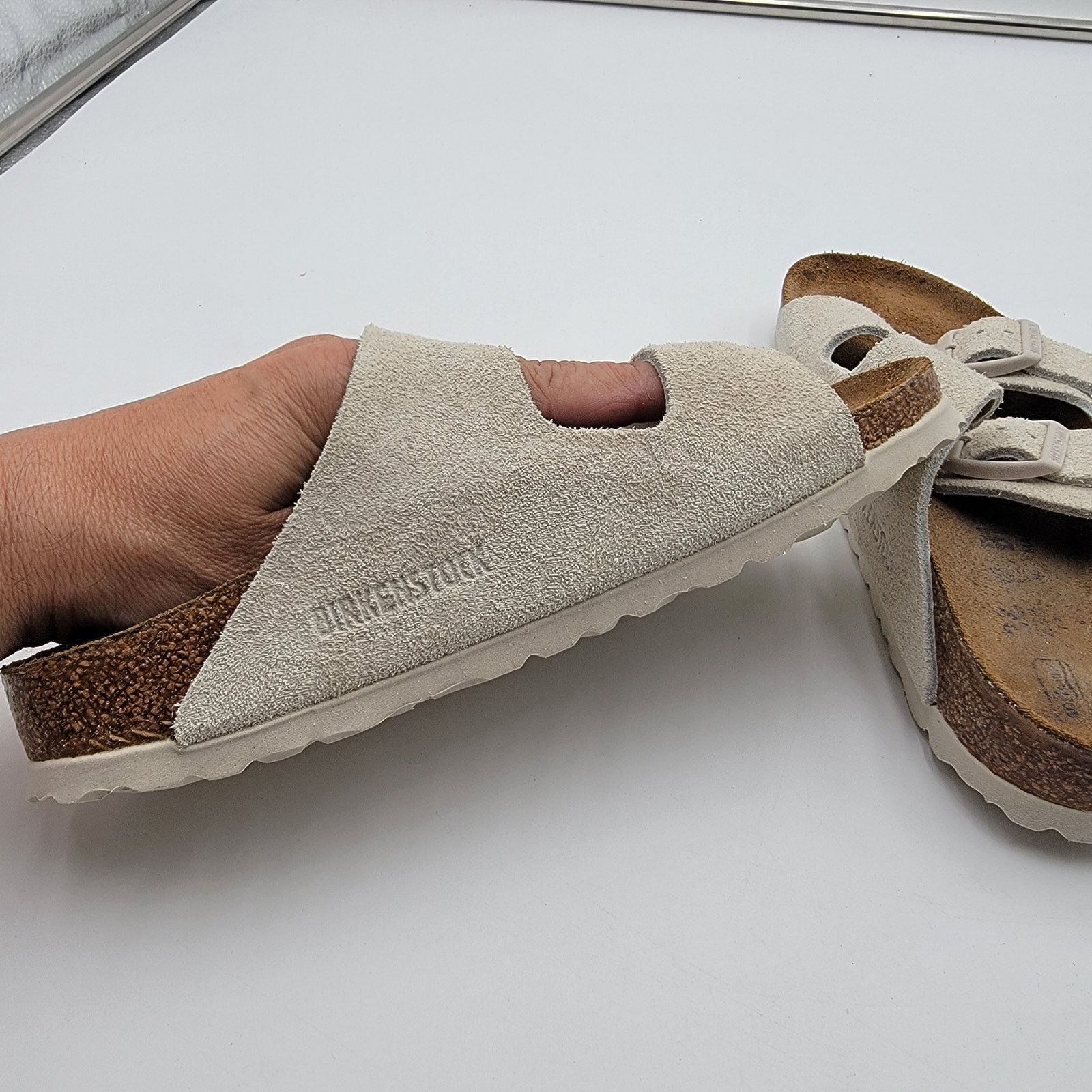 Birkenstock Birkenstock Arizona BS White Wmn Sz 5 1024952 Narrow Fit Size US 5 / IT 35 - 5 Thumbnail