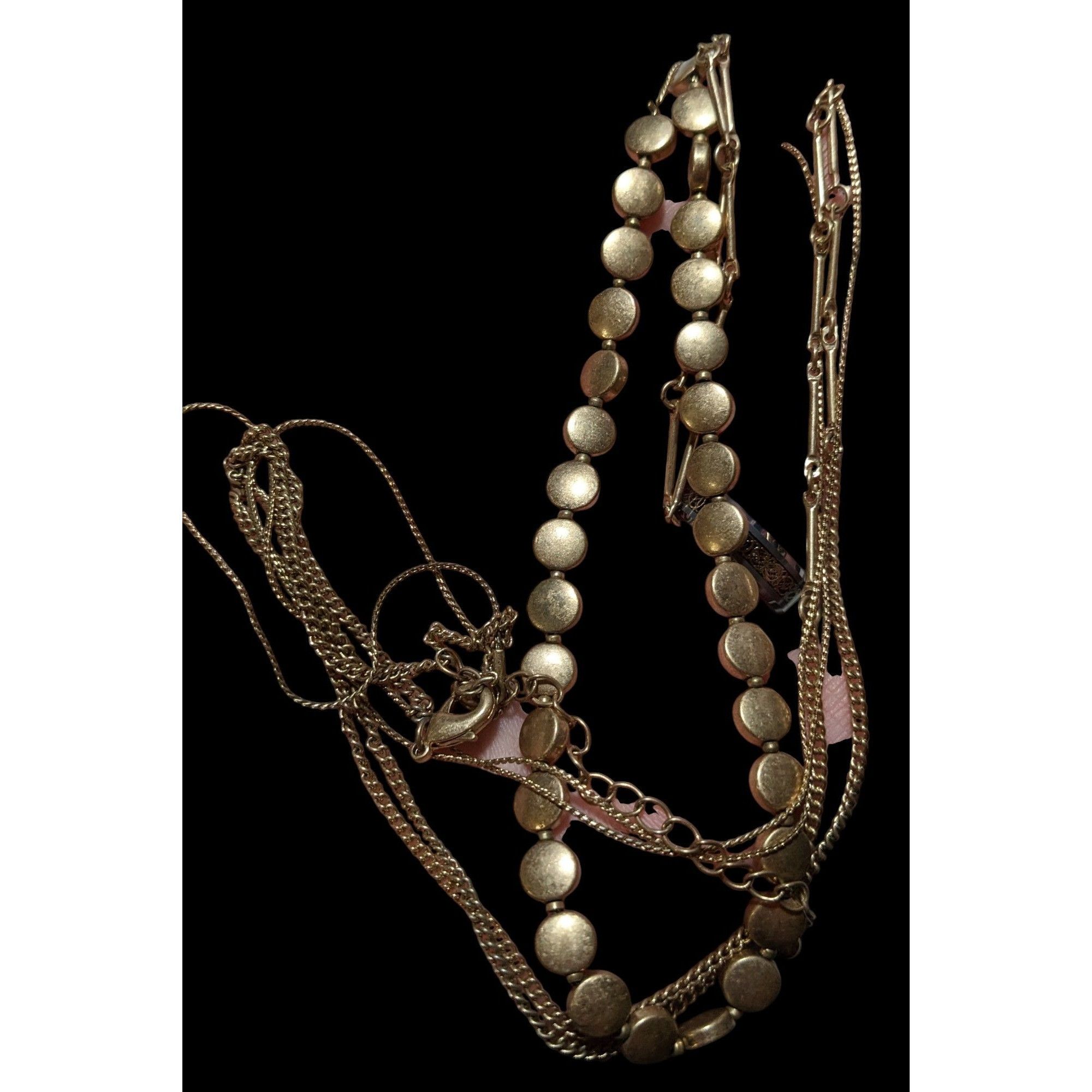 Other Preppy Multilayer Gold Chain Beaded Necklace Size ONE SIZE - 3 Thumbnail