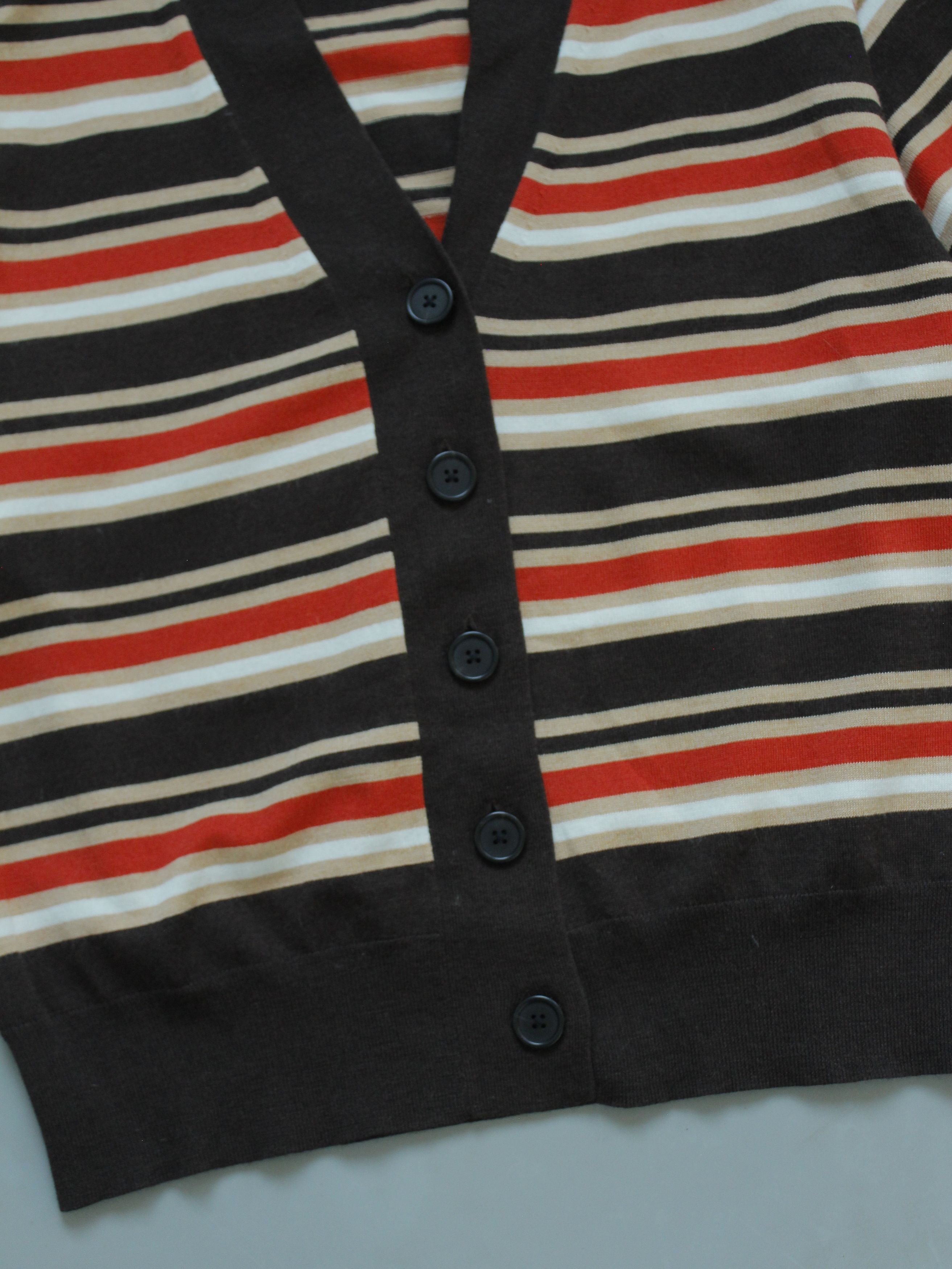 Marni × Uniqlo MARNI x Uniqlo Womens Wool Cardigan Striped Sweater Buttons Size XS / US 0-2 / IT 36-38 - 6 Thumbnail