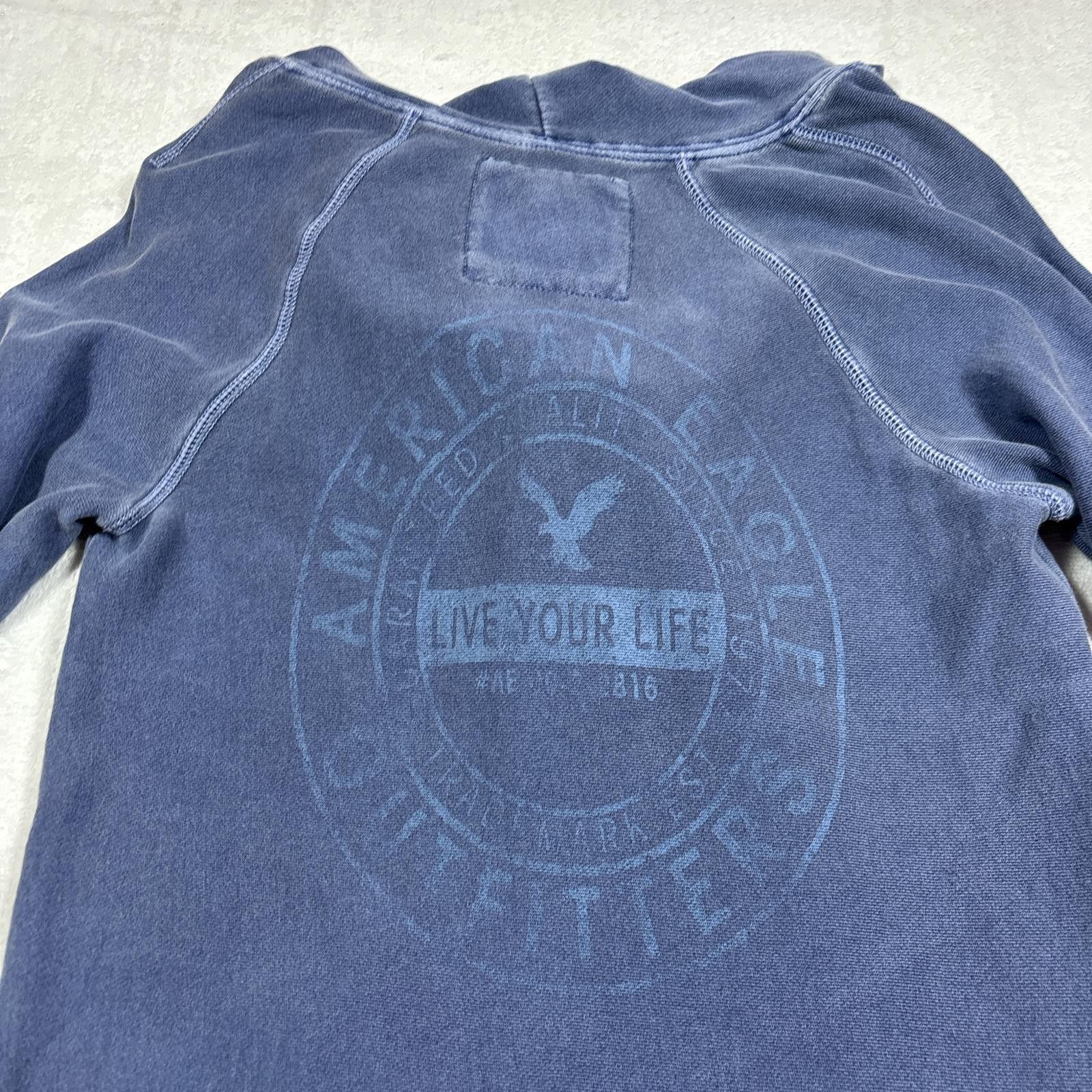 American Eagle Outfitters y2k american eagle blue distressed hoodie Size S / US 4 / IT 40 - 5 Thumbnail