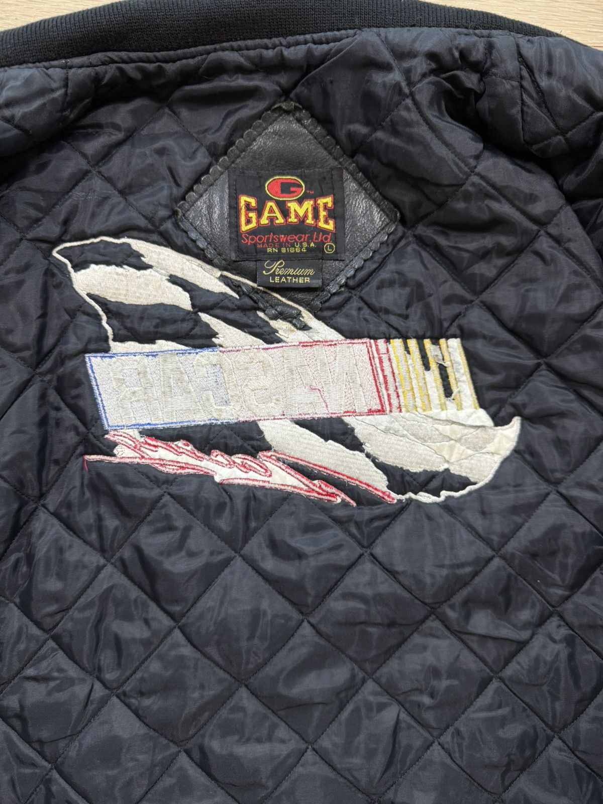 NASCAR Vintage NASCAR Racing Leather & Wool Varsity Jacket Size US L / EU 52-54 / 3 - 10 Thumbnail