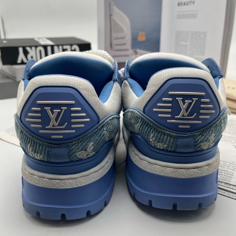 Louis Vuitton Louis Vuitton Trainer Maxi Denim Low-Top Sneakers Size US 8 / IT 38 - 1 Thumbnail
