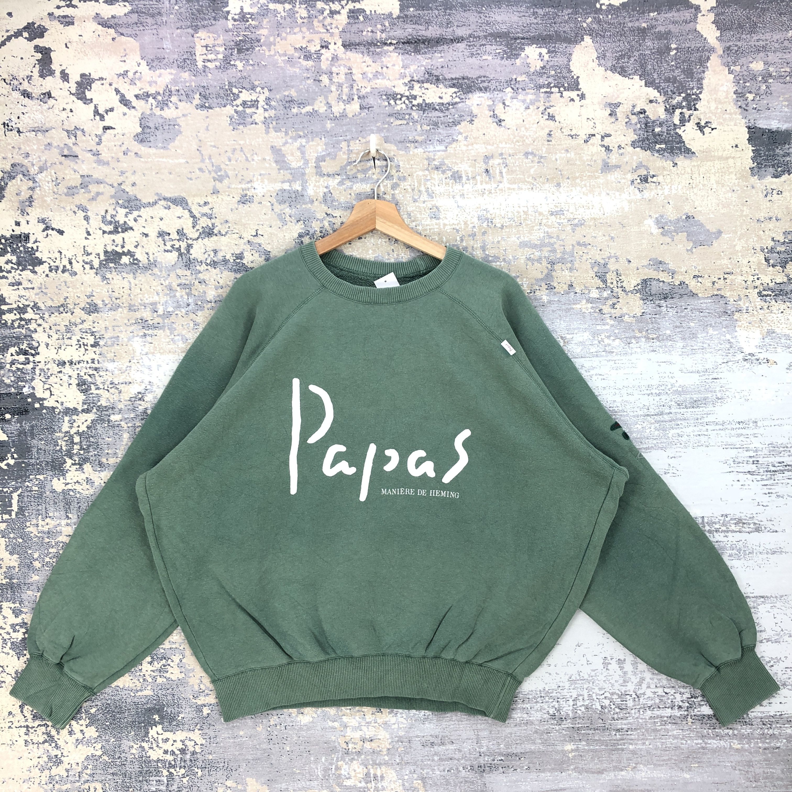 Japanese Brand × Vintage Vintage 90s Papas Maniere De Heming Japan Sweater Sweatshirt Size US XL / EU 56 / 4 - 1 Thumbnail