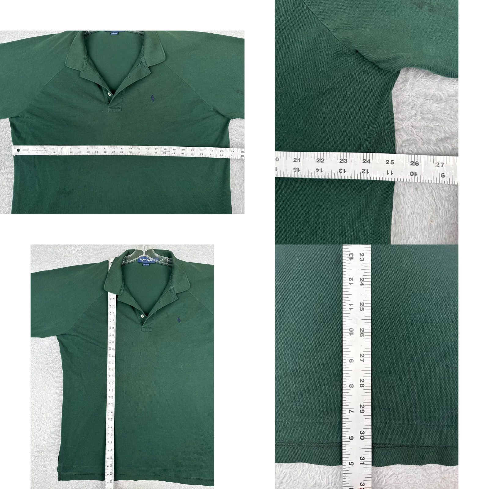 Ralph Lauren VINTAGE Polo Golf Shirt Men 2XL Green Short Sleeve 100% Cotton Slim Fit Embroidered Logo Polo Shirt Mens Size US XXL / EU 58 / 5 - 8 Thumbnail