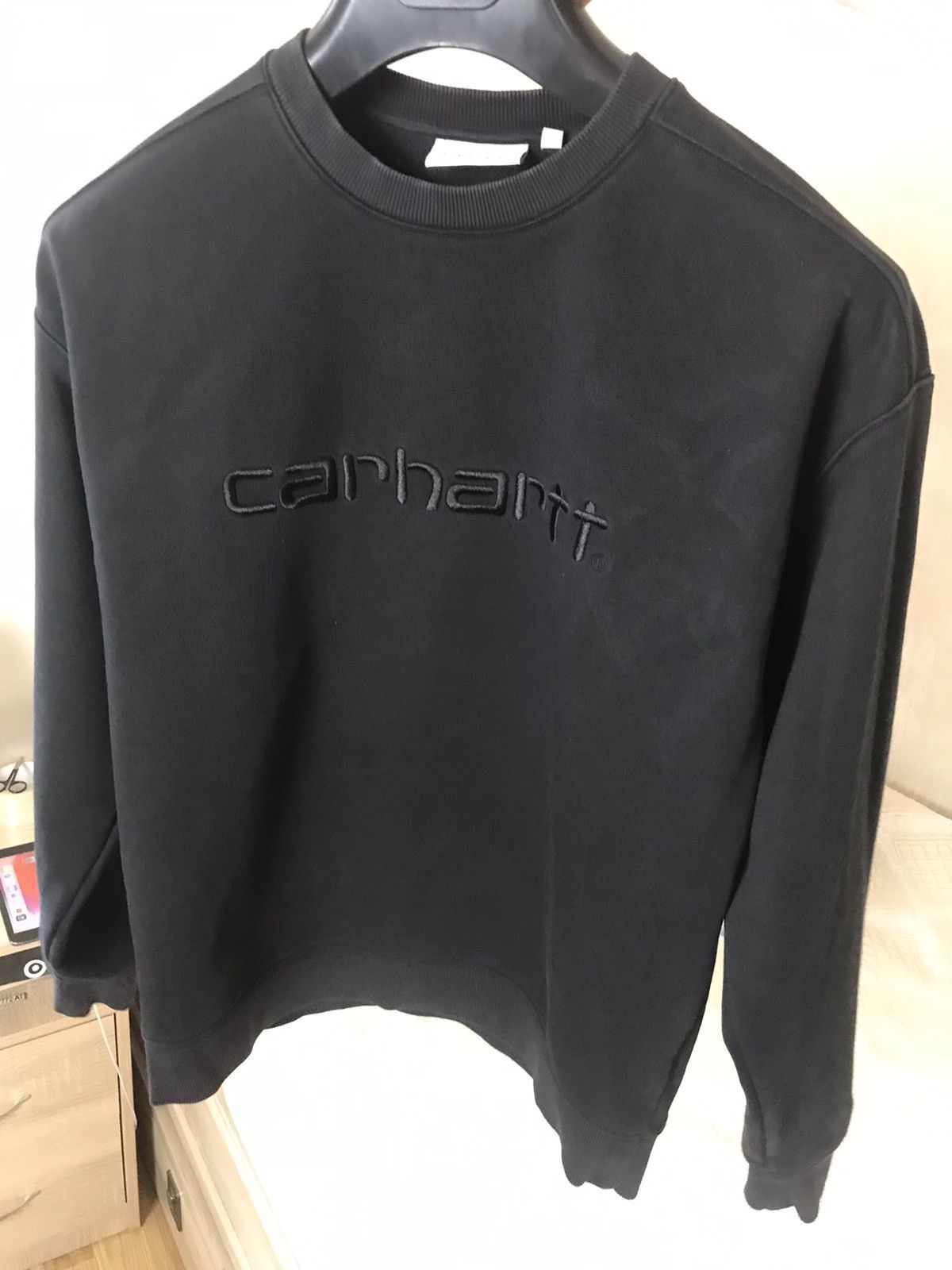 Carhartt × Carhartt Wip 🥷 Vintage Carhartt Big Logo Y2K Sweatshirt Distressed 🔥 Size US S / EU 44-46 / 1 - 6 Thumbnail