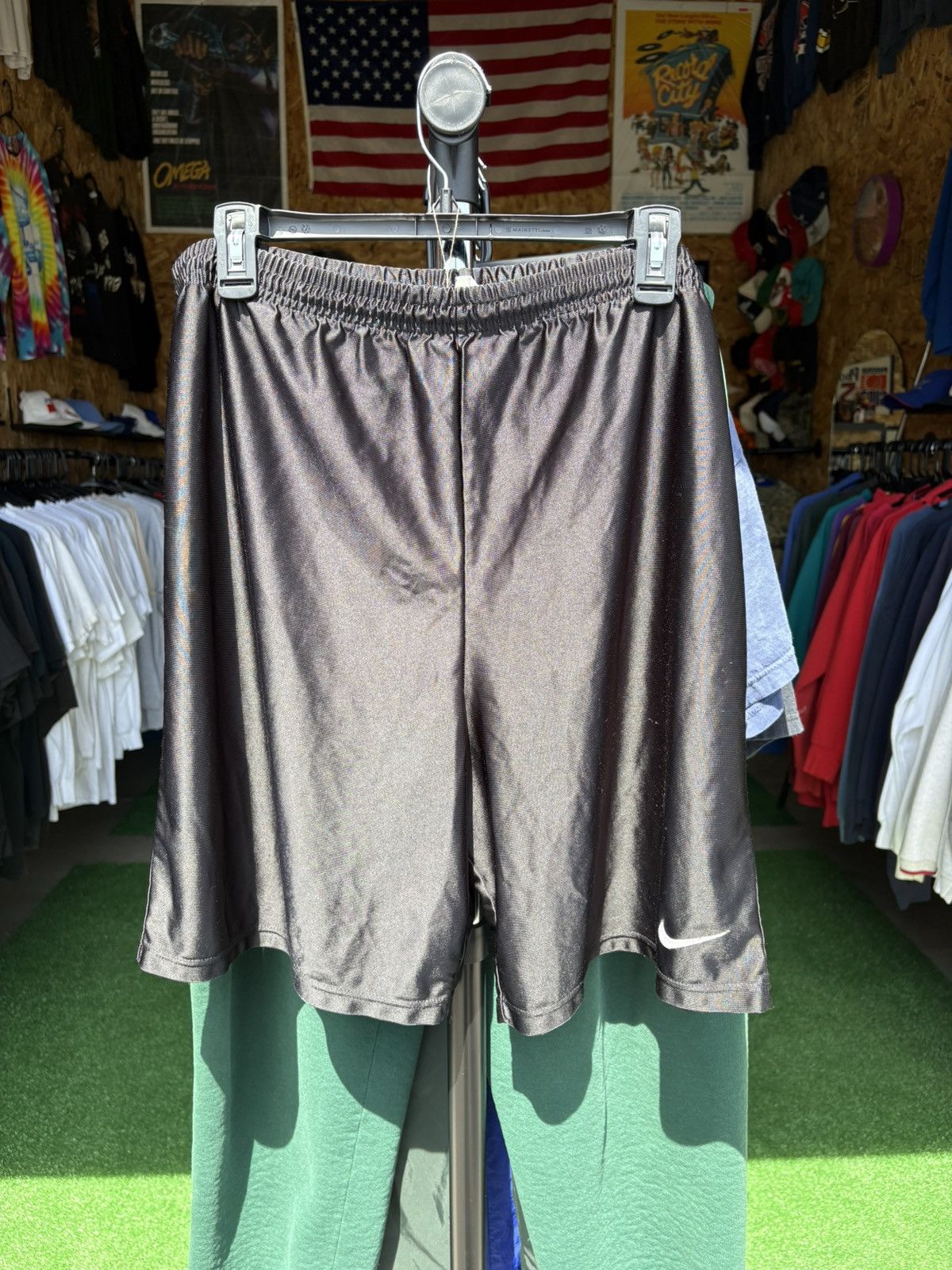 Nike × Vintage Vintage 1990s Nike Black Swoosh Shorts Size US 38 / EU 54 - 5 Thumbnail