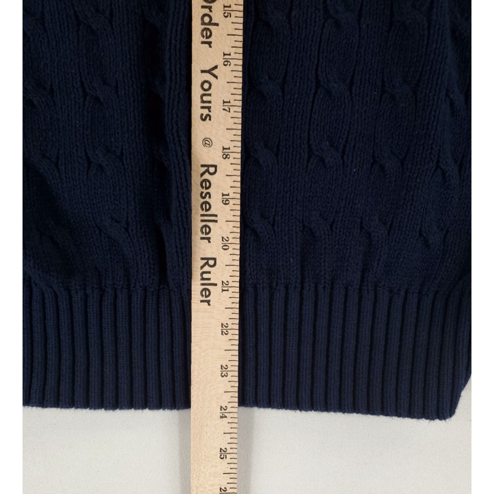 Polo Ralph Lauren Polo Ralph Lauren Vest Men L Cable Knit Navy Blue Crest Polo Golf Sweater Vest L Mens Navy Crest Cable Knit Blue Size US L / EU 52-54 / 3 - 6 Thumbnail