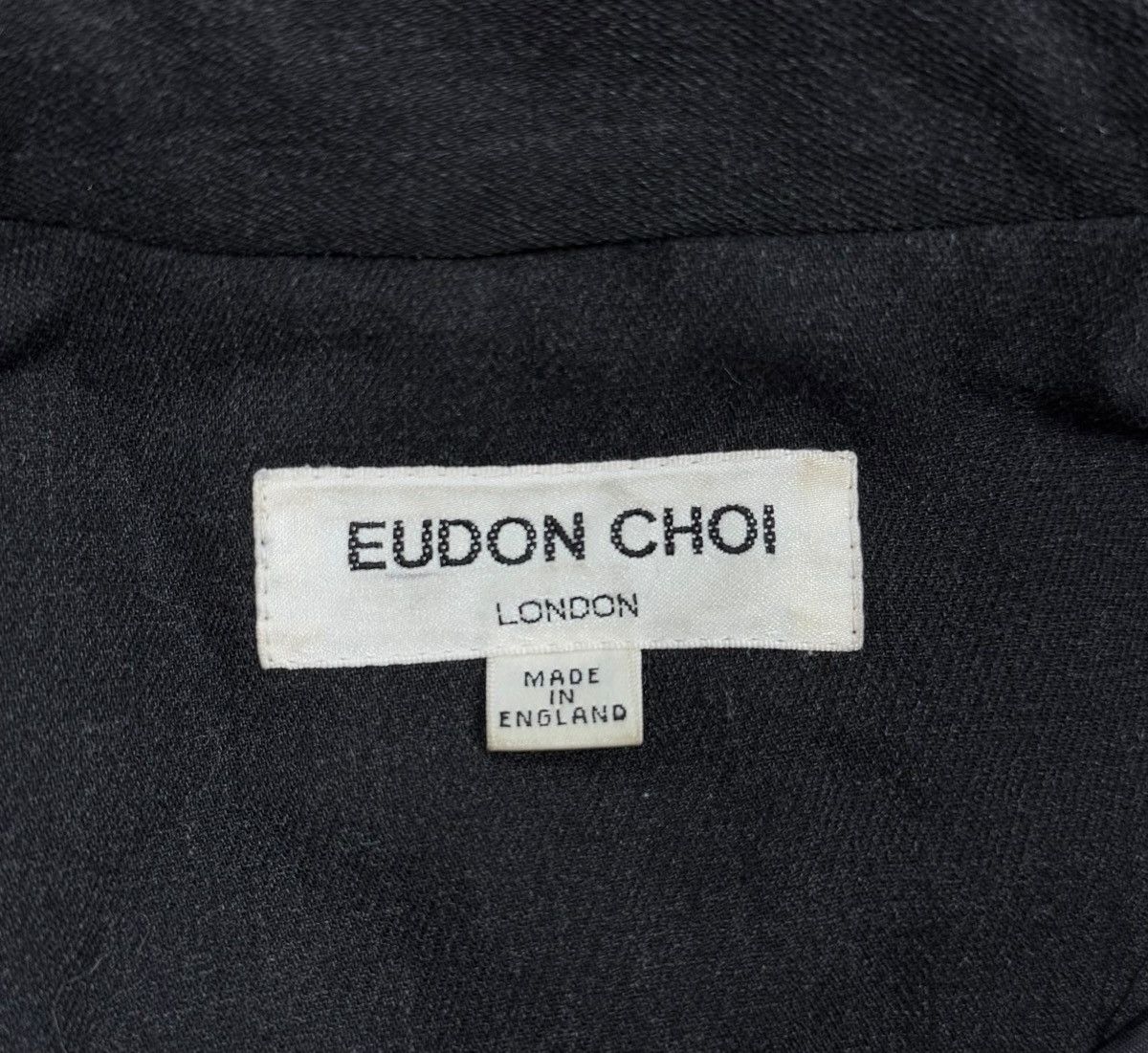Designer Eudon Choi London Coat Wool-Leather & Real Fur Details UK10 Size M / US 6-8 / IT 42-44 - 16 Thumbnail