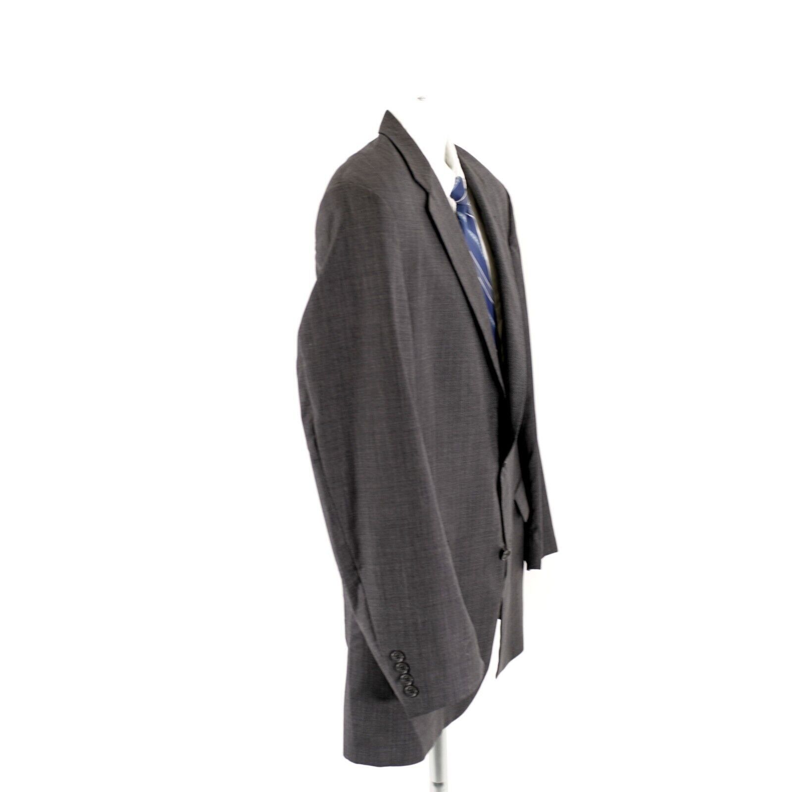 Hart Schaffner Marx Hart Schaffner Marx Gold Trumpeter Nordstrom Wool Check Gray Size 44L - 8 Thumbnail