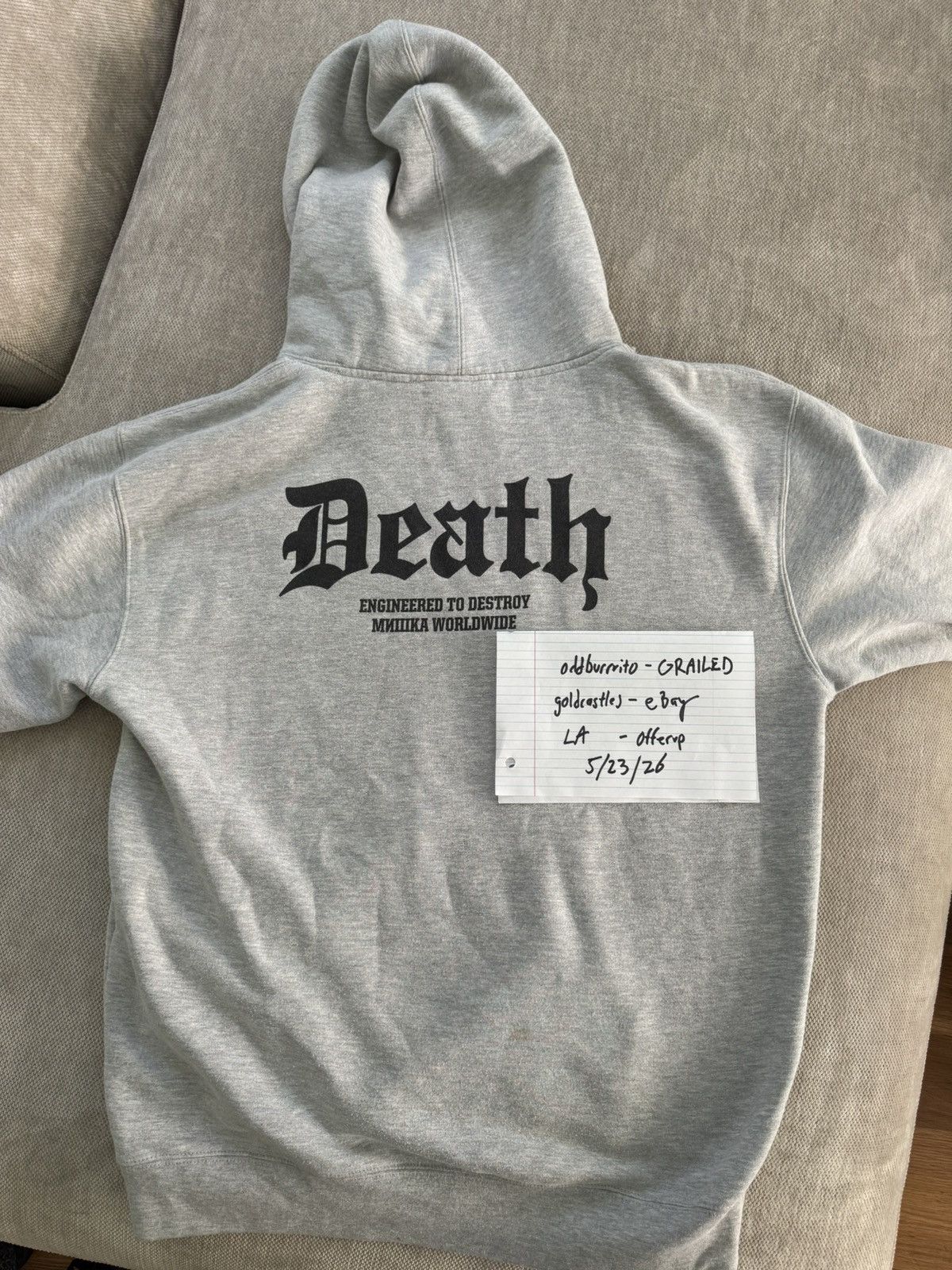 Mishka 2012 men’s Mishka “Death” hoodie, made in USA Size US L / EU 52-54 / 3 - 5 Thumbnail