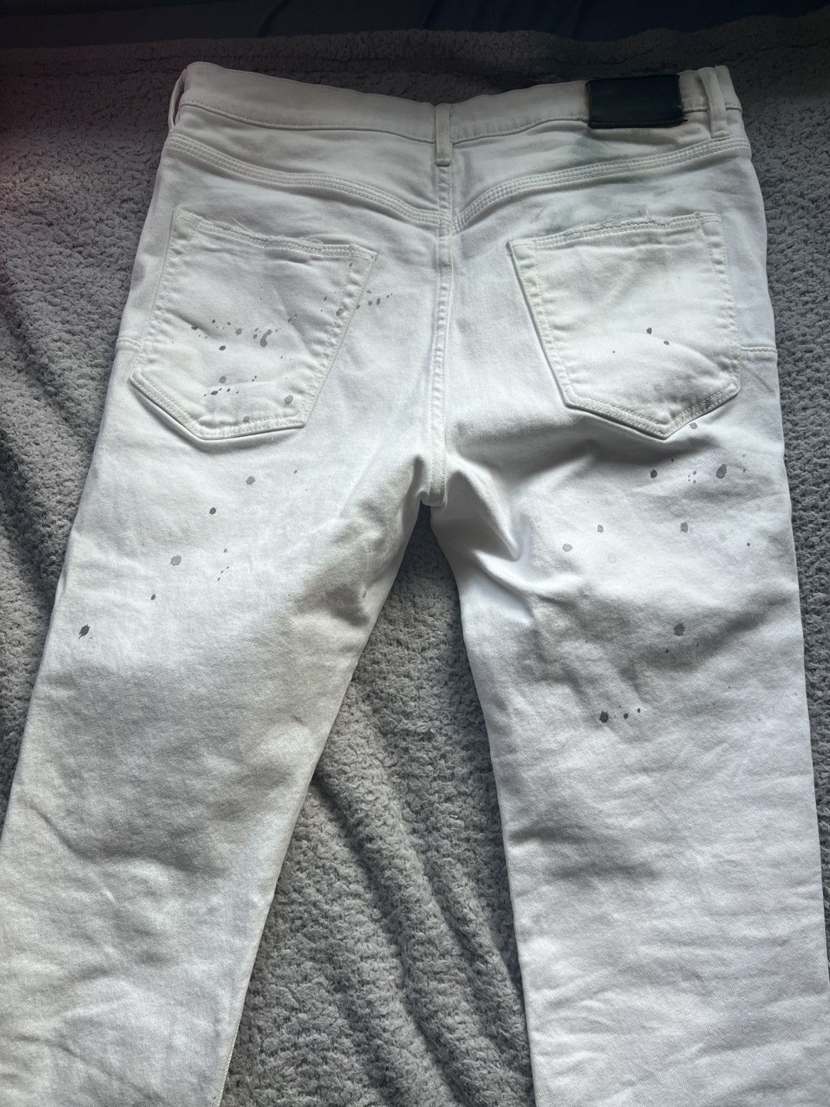 Purple Brand Purple jeans paint splatter white jeans Size US 34 / EU 50 - 9 Thumbnail