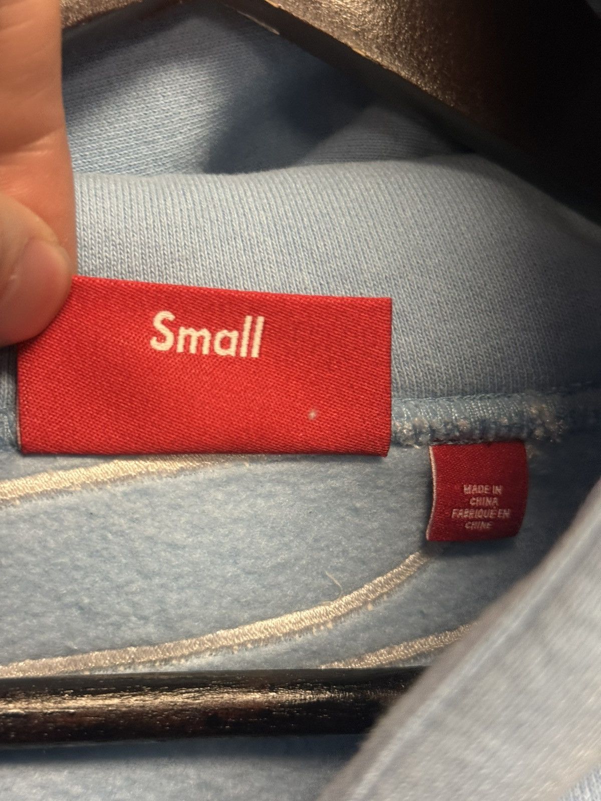 Supreme Supreme Back Logo Baby Blue Hoodie 2024 Size S Size US S / EU 44-46 / 1 - 14 Thumbnail