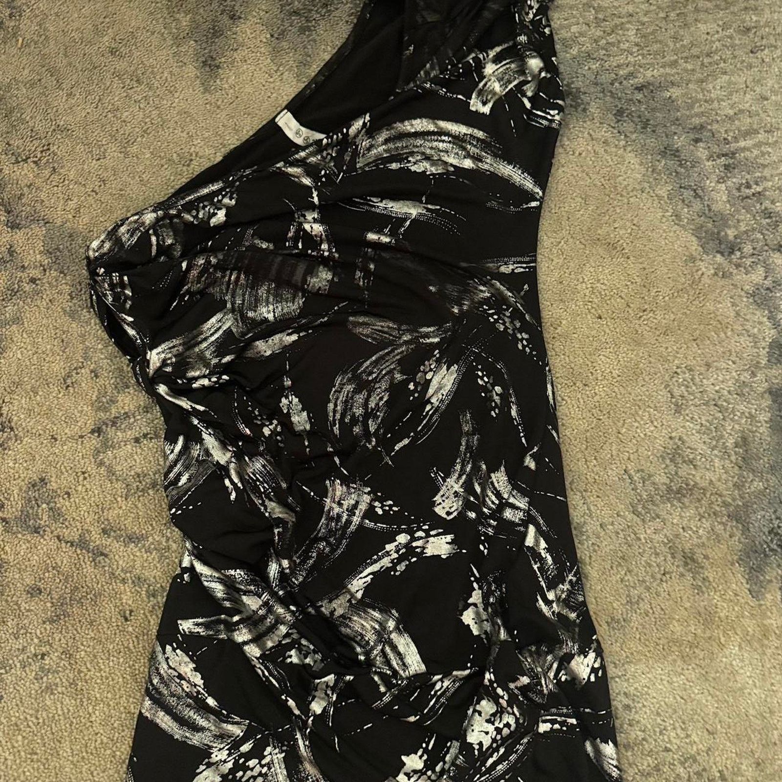 Other Black one shoulder black and silver top Size S / US 4 / IT 40 - 4 Thumbnail