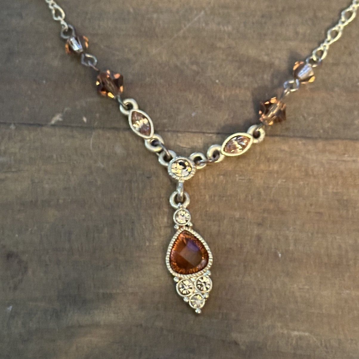 Other 2028 gold tone amber crystal drop pendant necklace Size ONE SIZE - 3 Thumbnail