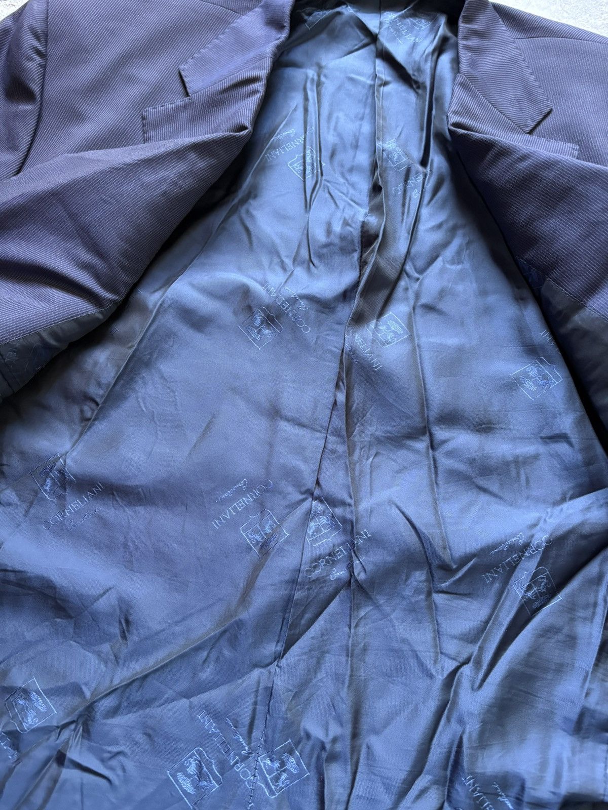 Corneliani Vintage Corneliani Luxury Virgin Wool Blue Blazer Jacket Size 52R - 7 Thumbnail