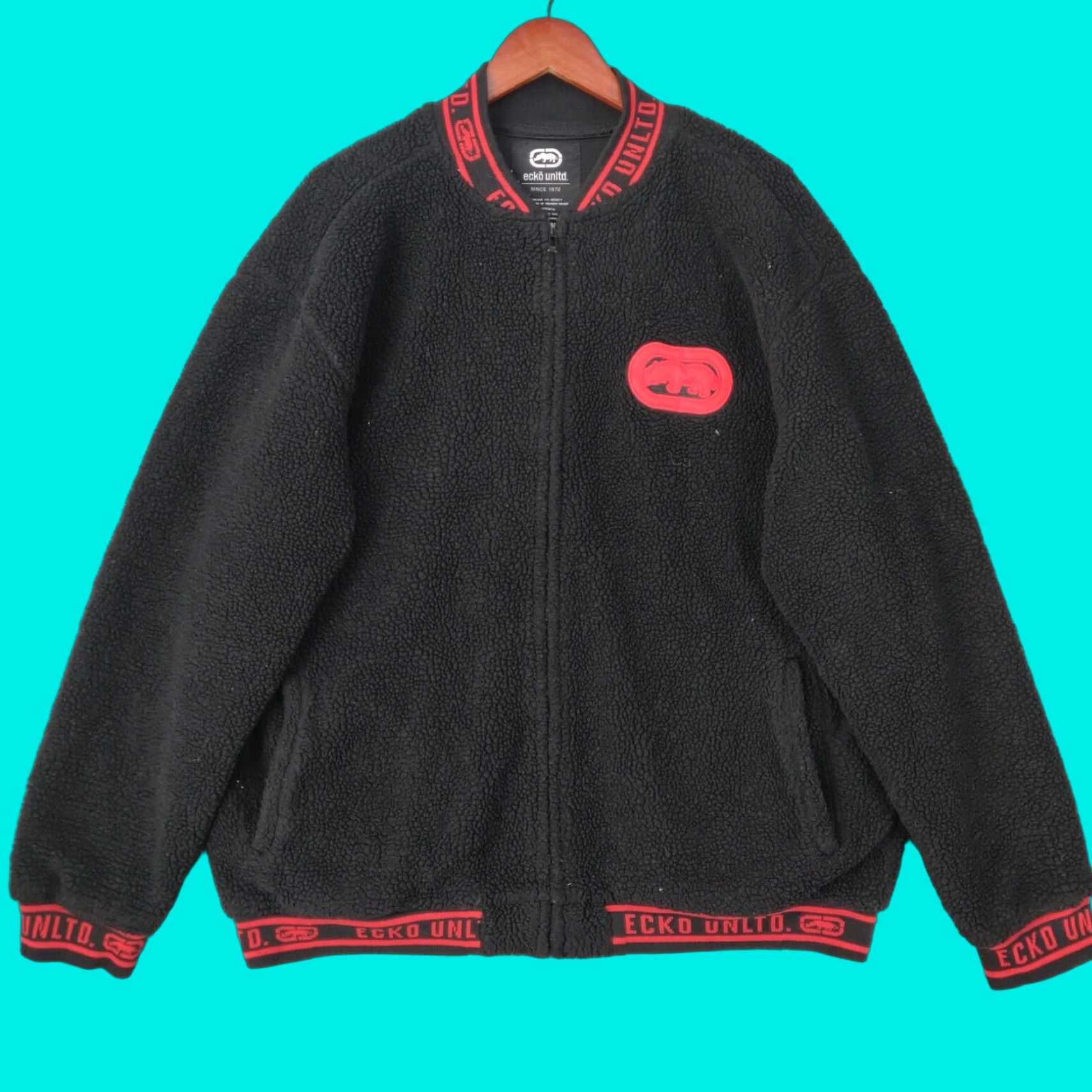 Ecko Unltd. VINTAGE Ecko Unltd. Jacket Mens XL Black Bomber Jacket Hip Hop Y2k Size US XL / EU 56 / 4 - 1 Thumbnail