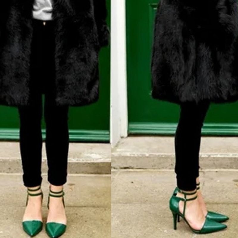 Alexander Wang Alexander Wang Emma Patent Ankle Strap Pump Green 40.5 Size US 9.5 / IT 39.5 - 1 Thumbnail