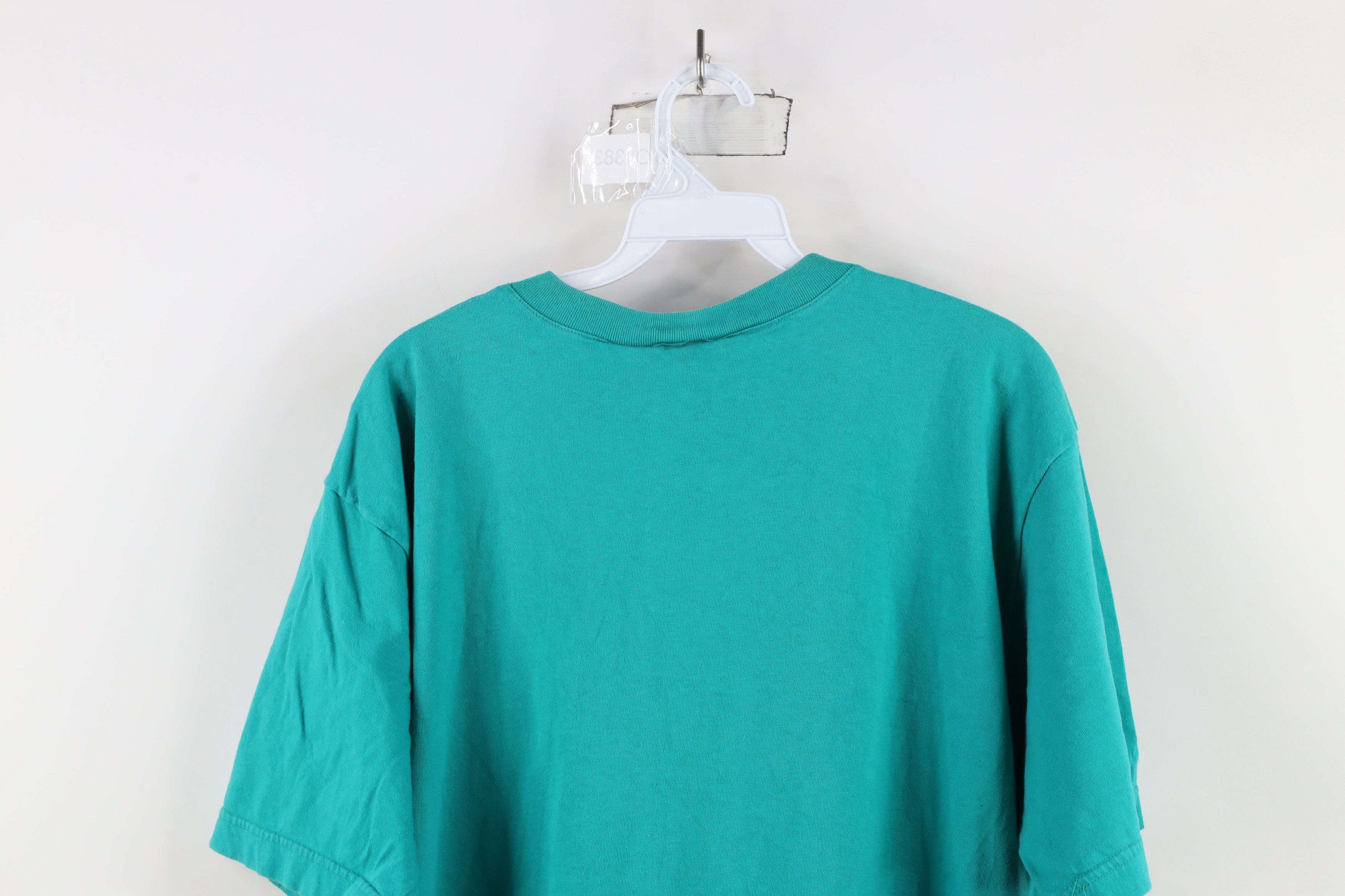 Hanes × Vintage Vintage 80s 90s Hanes Blank Cotton Henley T-Shirt Teal Size US XL / EU 56 / 4 - 12 Thumbnail