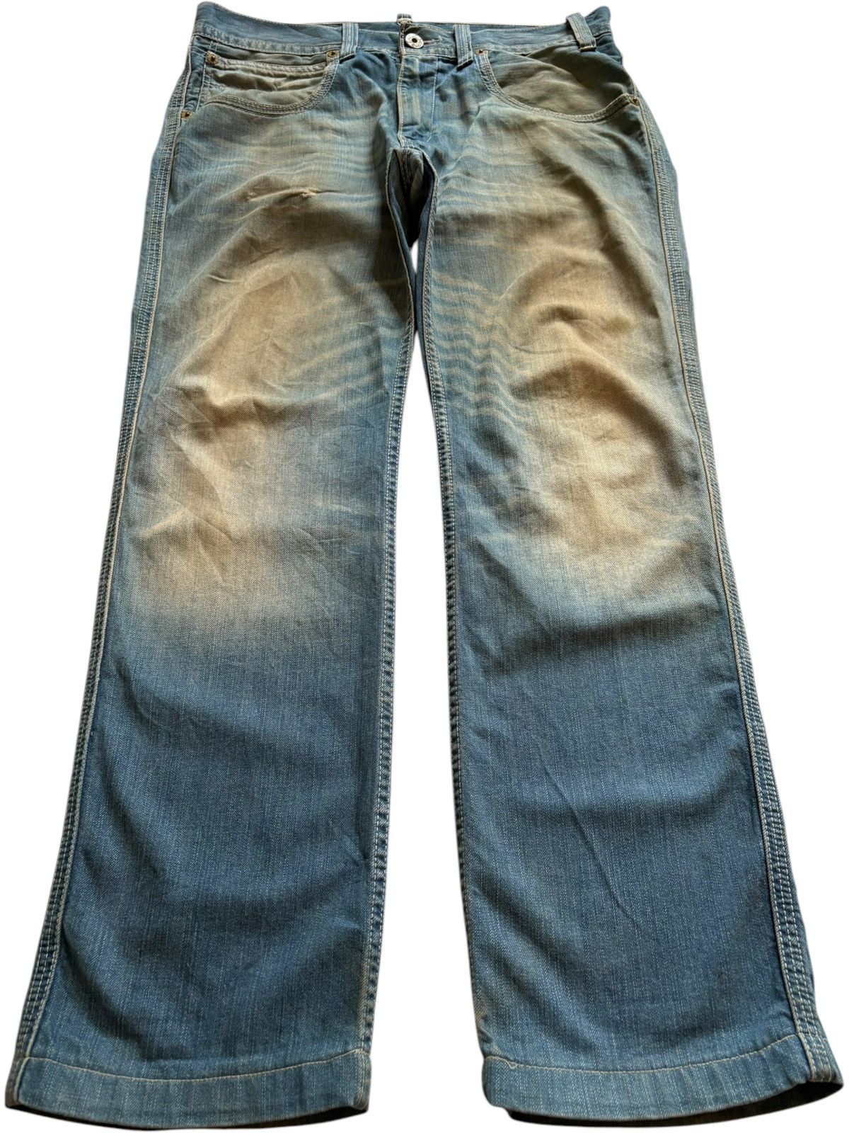 Levi's Vintage 90s Levis 504 Rusty Mud Wash Loose Jeans Size US 35 - 1 Thumbnail