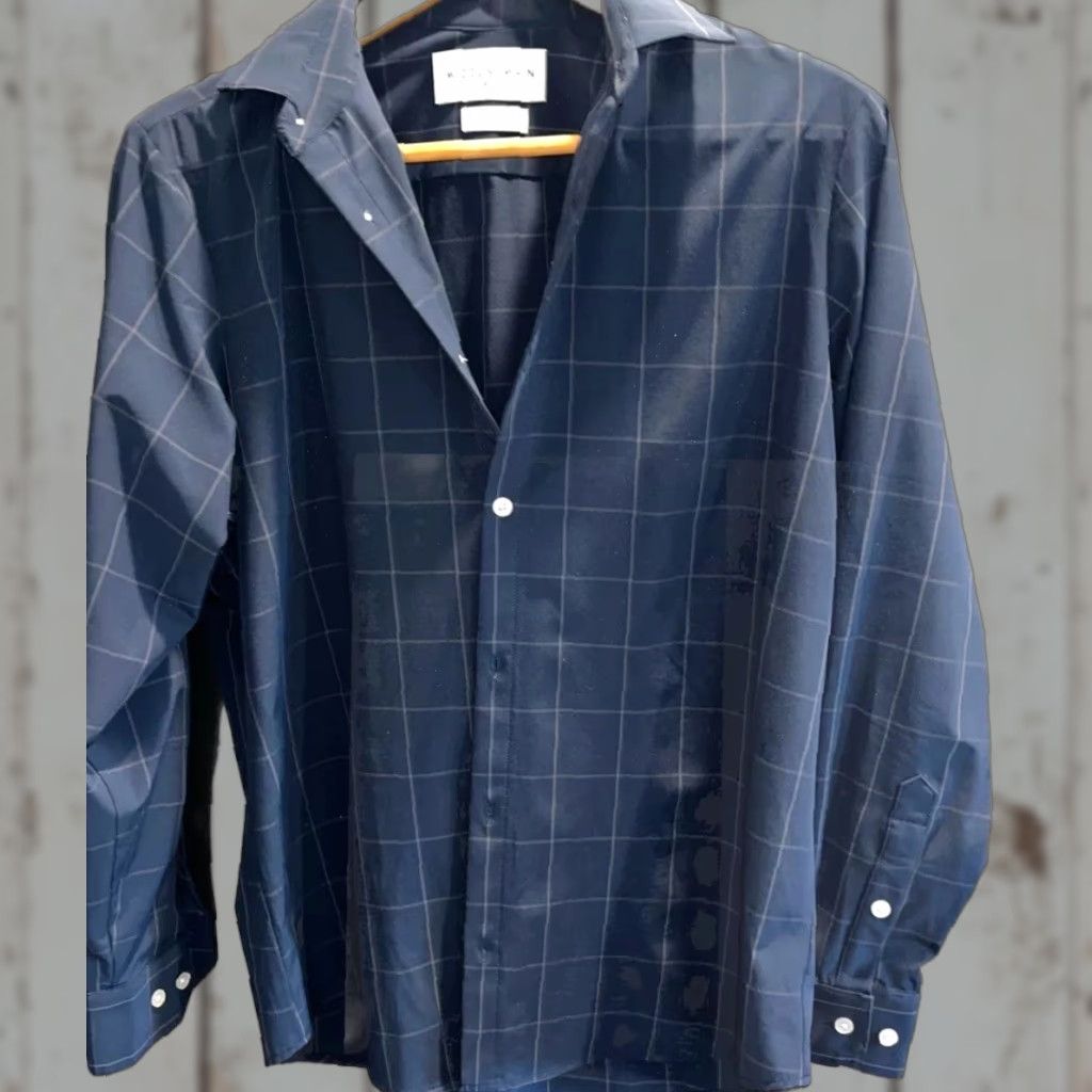 Mizzen+Main Mizzen+Main BLUE WIDE checkered SHIRT Leeward Standard Fit Button up Mens Med Size US M / EU 48-50 / 2 - 1 Thumbnail