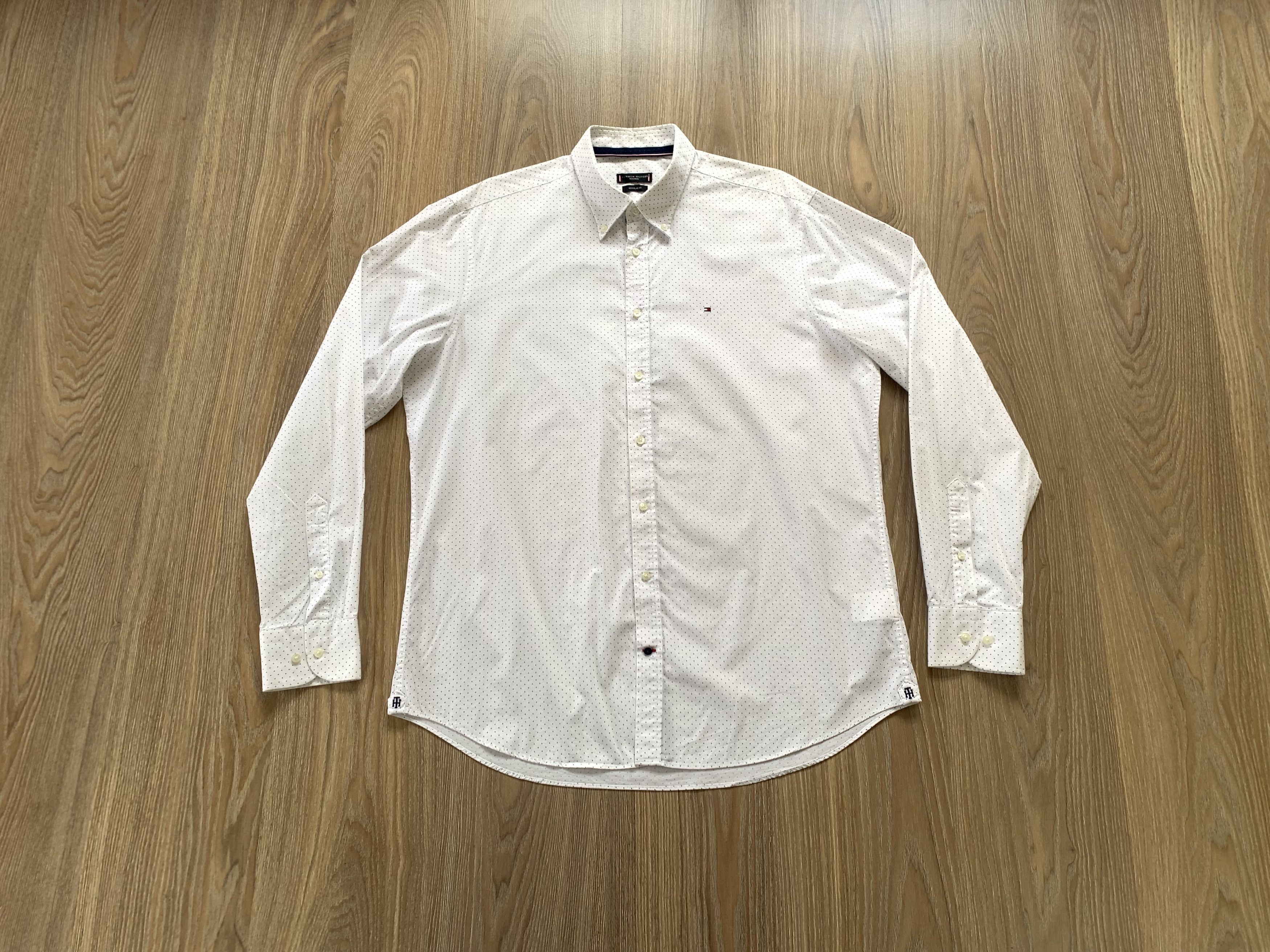 Tommy Hilfiger Tommy Hilfiger Tailored Regular Fit White Cotton Shirt Size US M / EU 48-50 / 2 - 10 Thumbnail