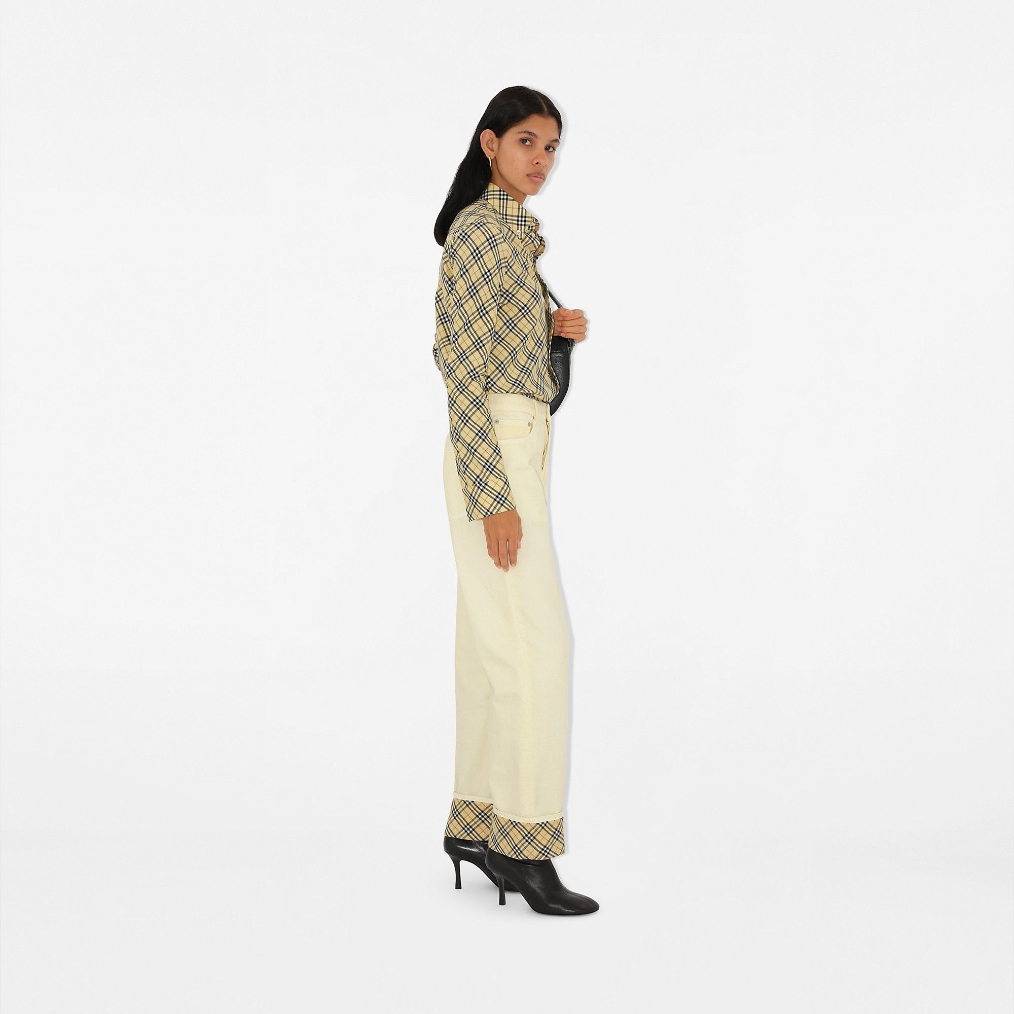 Burberry o1w1db10426 Check Cotton Shirt in Multicolor Size L / US 10 / IT 46 - 3 Thumbnail