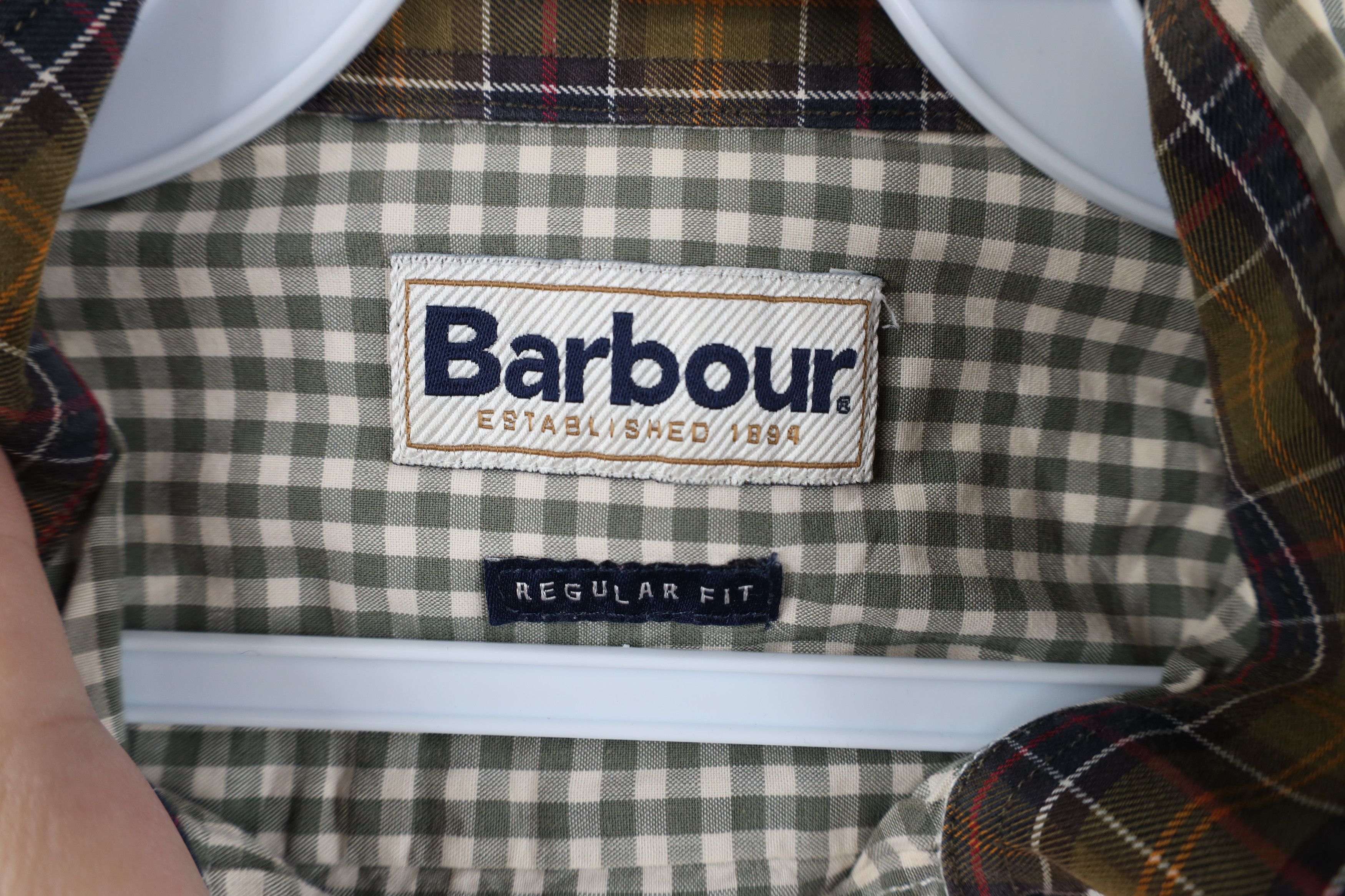 Barbour Barbour Spell Out Gingham Plaid Collared Button Down Shirt Size US S / EU 44-46 / 1 - 7 Thumbnail