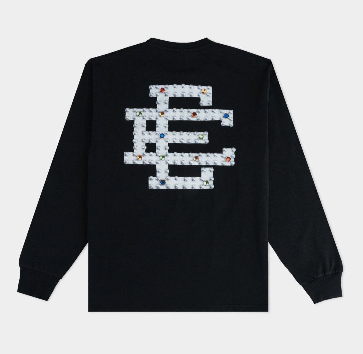 Eric Emanuel Eric Emanuel black w white rhinestone EE long sleeve shirt Size US XL / EU 56 / 4 - 1 Thumbnail
