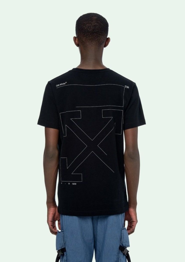 Off-White Black Unfinished Silver Arrows Logo T-Shirt Size US XS / EU 42 / 0 - 2 Thumbnail