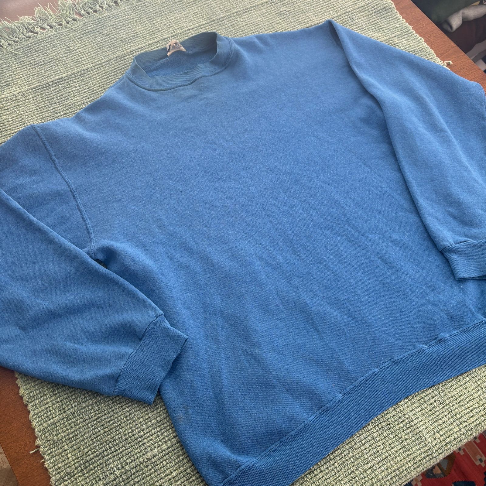 Tultex Vintage 80s-90s Tultex blank blue cotton sweatshirt size XL Size US XL / EU 56 / 4 - 6 Thumbnail