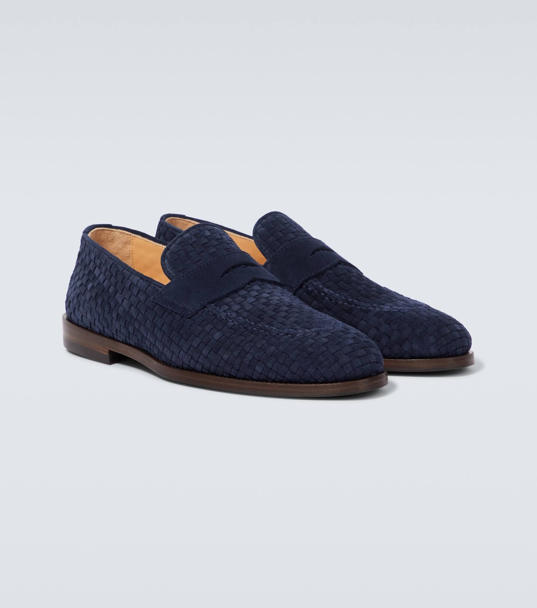 Brunello Cucinelli o1w1db10925 Pair Of Loafers in Medium Blue Size US 6 / EU 39 - 5 Thumbnail