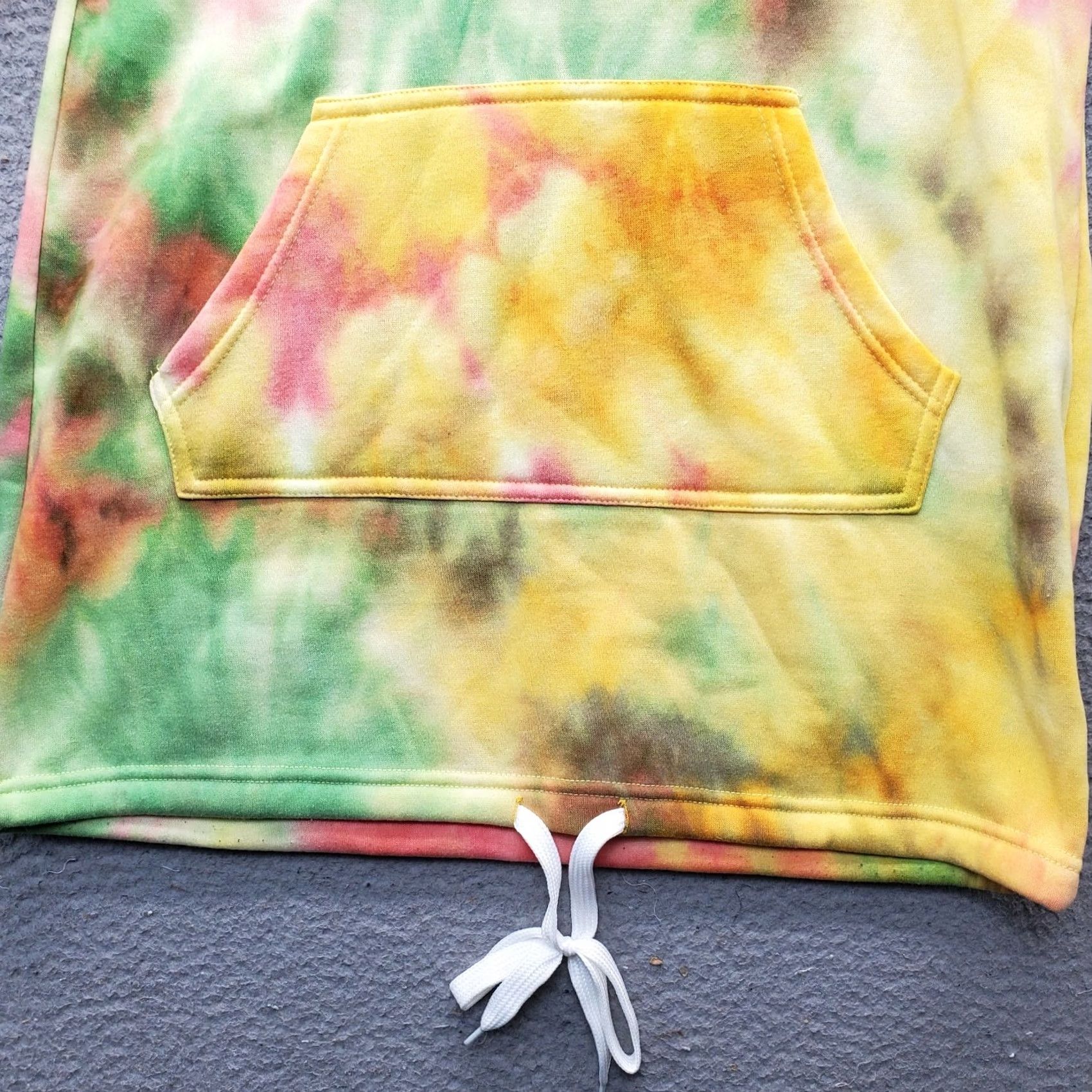Vintage Bamboo Hoodie Womens L Multi Tie Dye Fleece Lined Hooded Pullover Casual Wear Men/Women Size L / US 10 / IT 46 - 5 Thumbnail