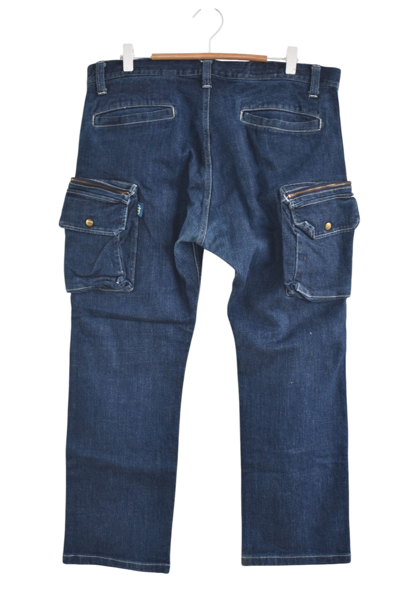 Japanese Brand × Vintage Union Made Cargo Jeans Big Pocket Rare! W34 Size US 34 / EU 50 - 6 Thumbnail