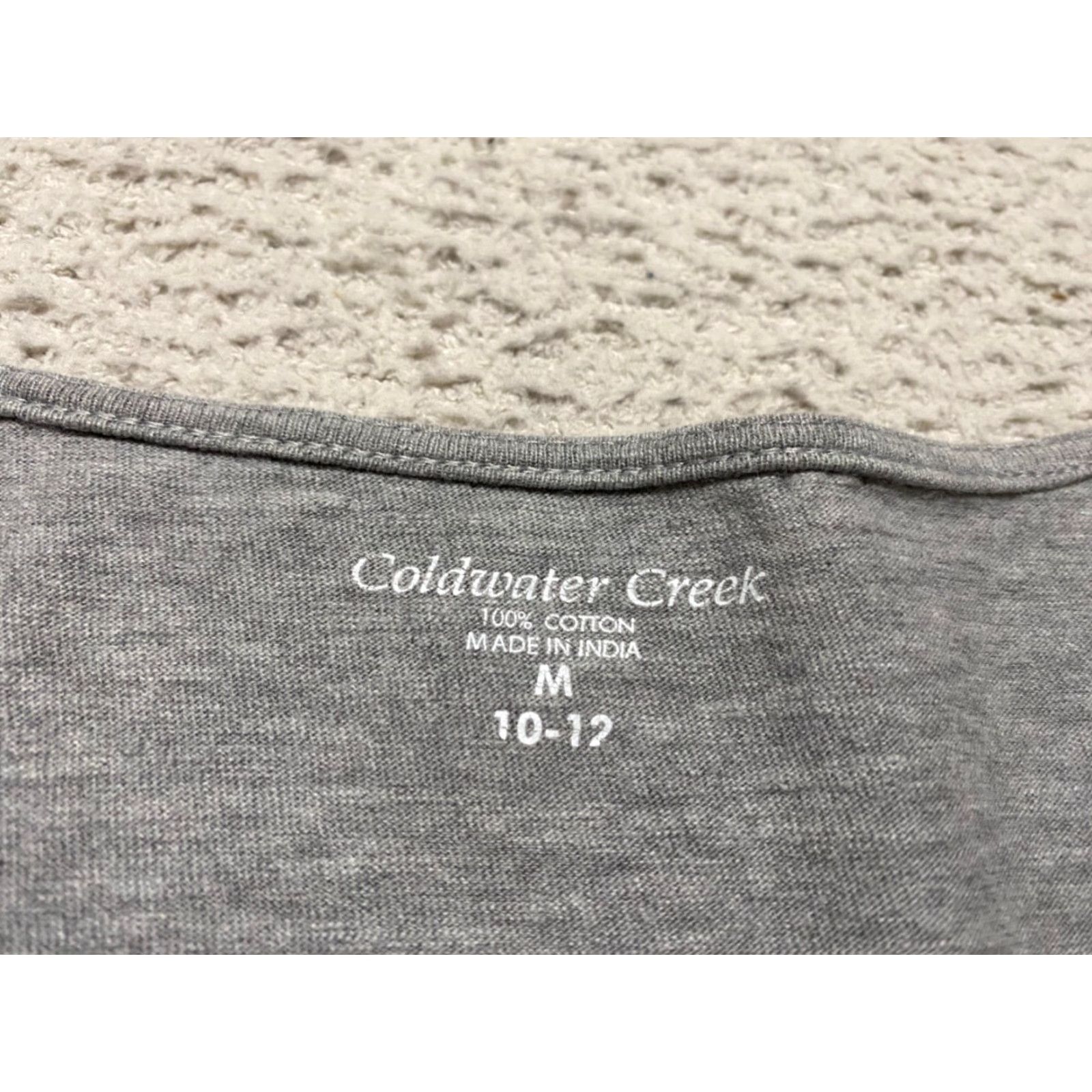 Coldwater Creek Coldwater Creek Shirt Gray Sequin 3/4 Sleeve Cotton Womens M Adult? Size M / US 6-8 / IT 42-44 - 5 Thumbnail