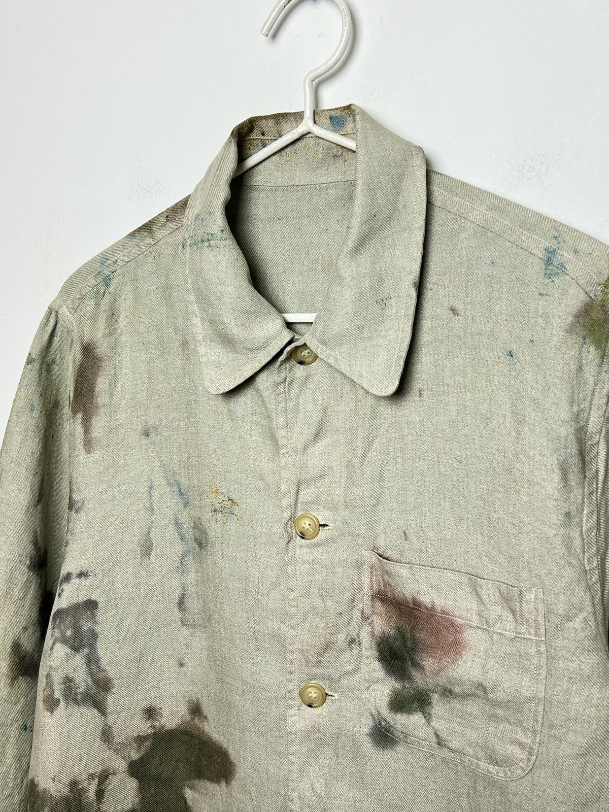 Kenzo kenzo custom tie dye y2k painters work/chore linen jacket Size US M / EU 48-50 / 2 - 4 Thumbnail