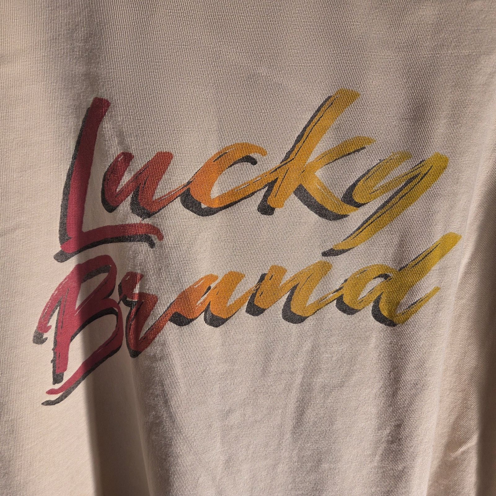 Lucky Brand Lucky Brand Cream T-Shirt - Women's XL Size XL / US 12-14 / IT 48-50 - 4 Thumbnail