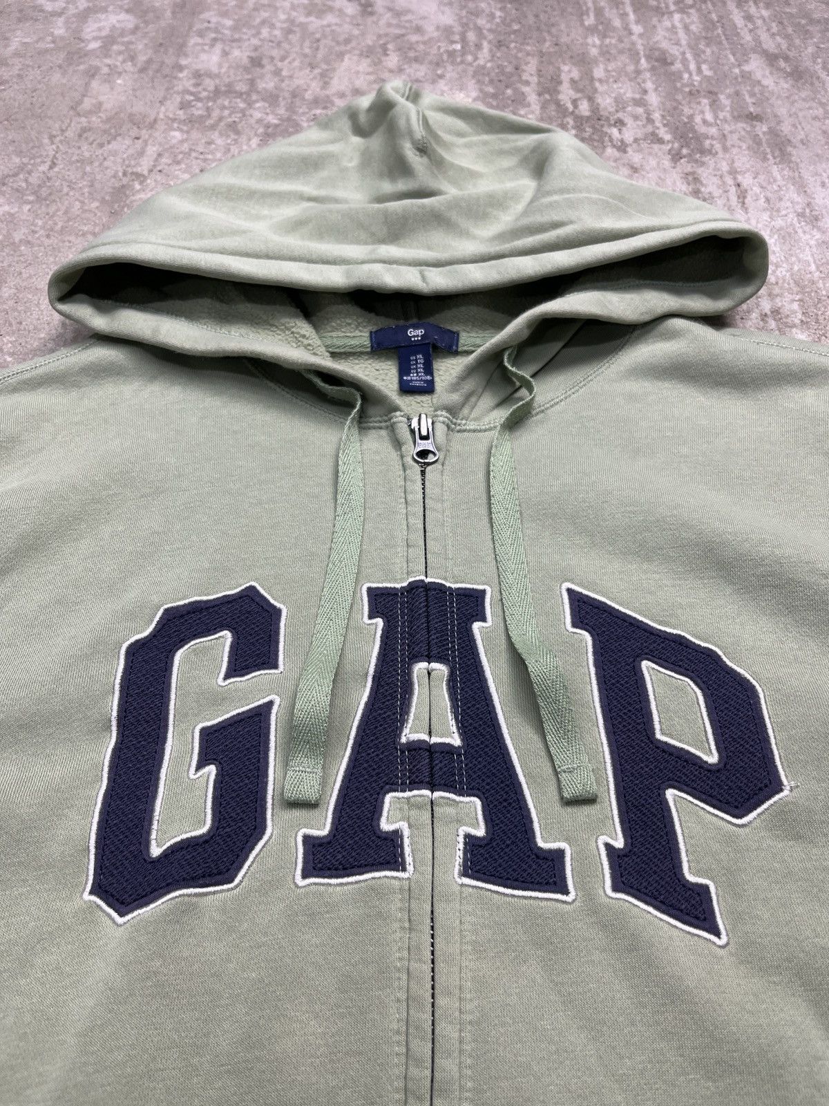 Gap × Vintage GAP PASTEL GREEN RARE Y2K VINTAGE ZIP HOODIE - 1351 Size US XL / EU 56 / 4 - 4 Thumbnail