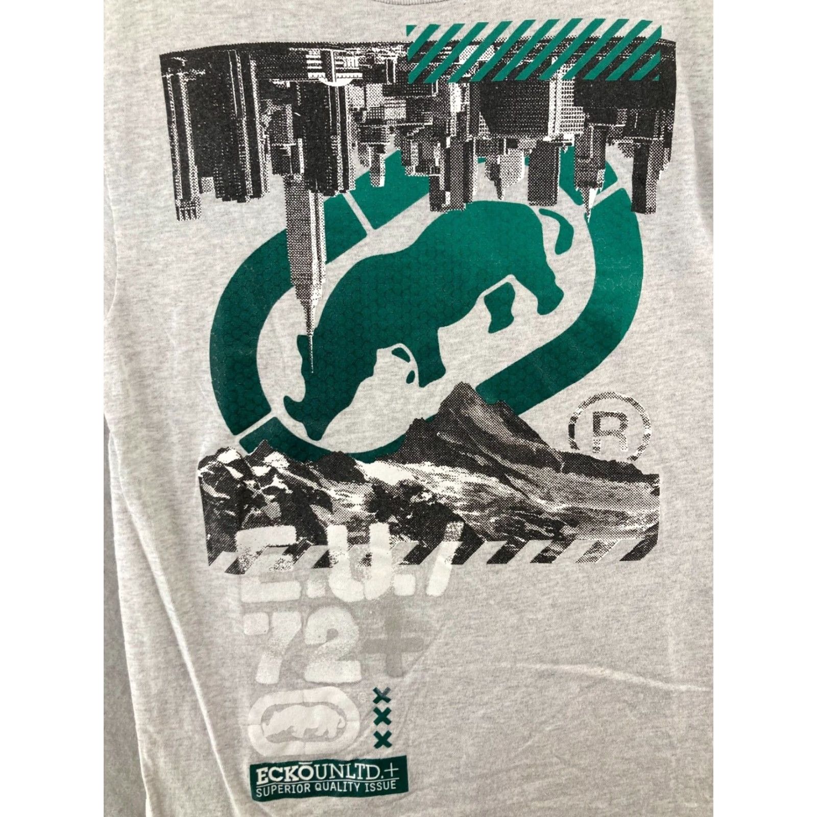 Ecko Unltd. Ecko Unltd Mens TShirt Medium Rhino Logo Graphic Print Crew Neck White Cotton Jersey Short Sleeve Classic Hip Hop Mens T-Shirt Size US M / EU 48-50 / 2 - 2 Thumbnail
