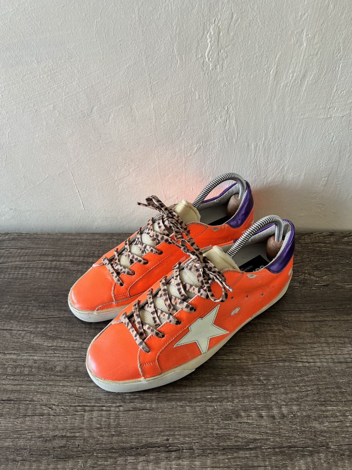 Golden Goose RARE NEON ORANGE GOLDEN GOOSE SUPER STAR SNEAKERS Size US 6.5 / EU 39-40 - 1 Thumbnail