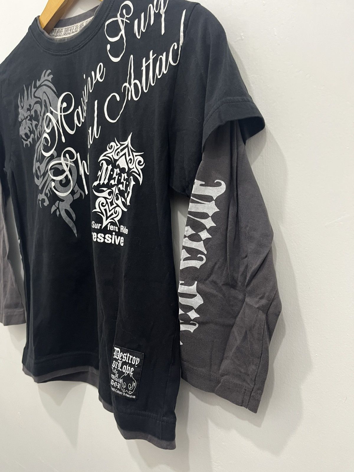 Japanese Brand Jeaning Wild Japanese Poem Gothic Punk LGB Style Tees Size US M / EU 48-50 / 2 - 3 Thumbnail